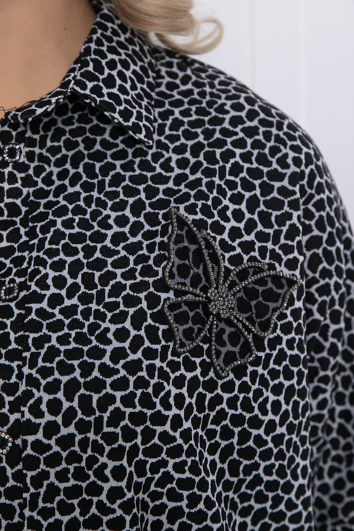 Рубашка Сладкий поцелуй (черно-серая) Б12328-4