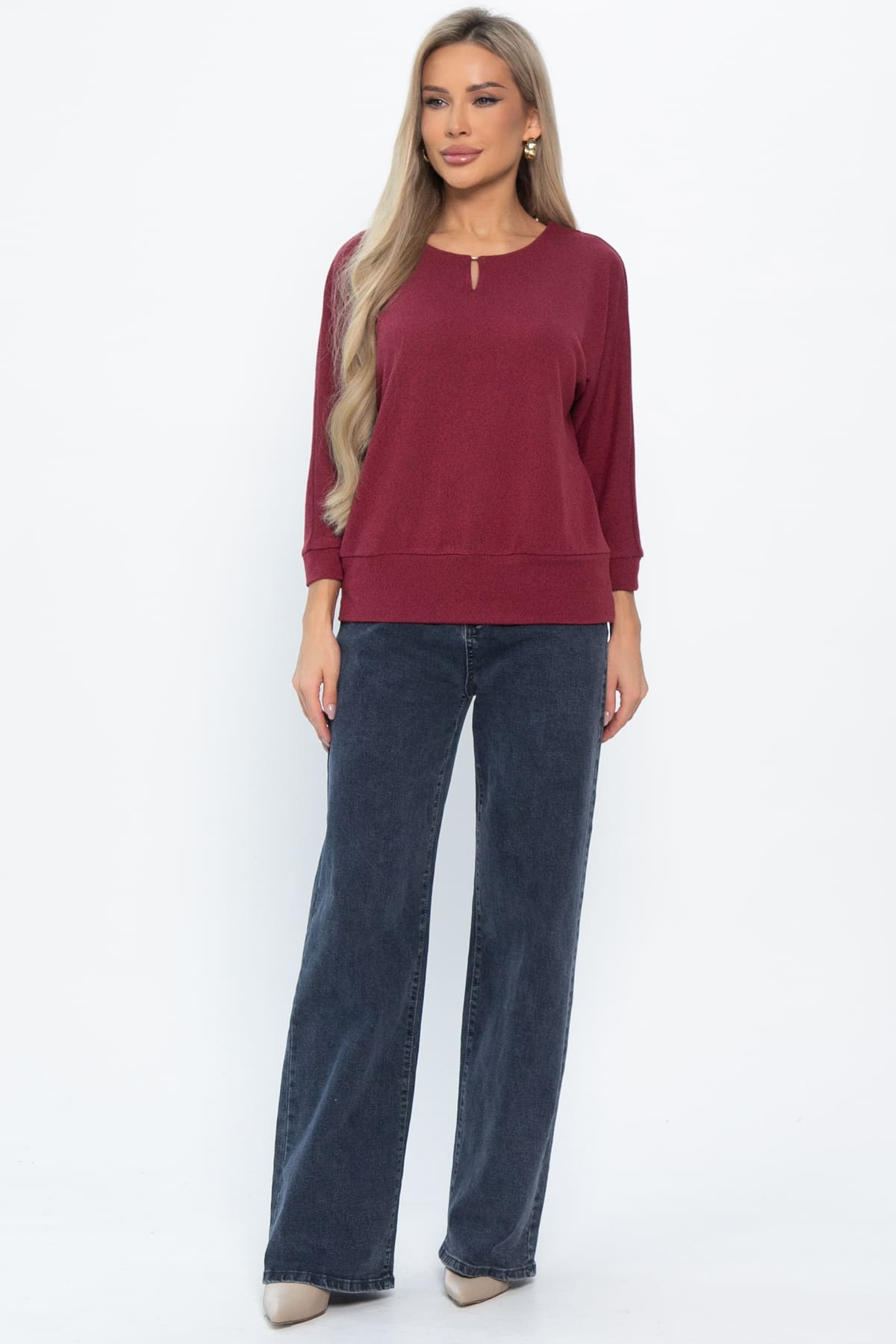 Джемпер трикотажный Претти (бордовый) Б14845-50М