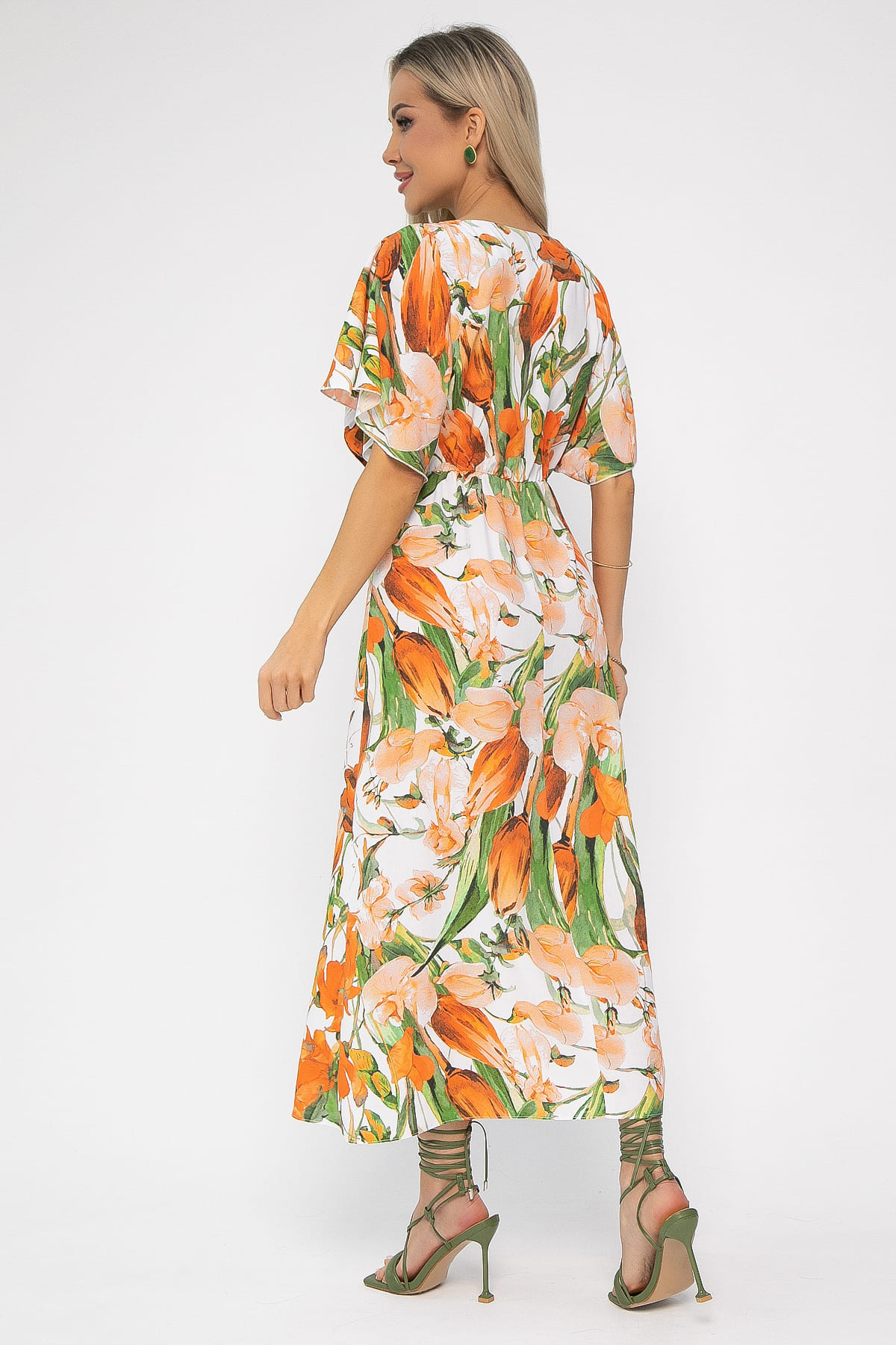 Платье Летнее настроение (оранжевое) П13726-7М