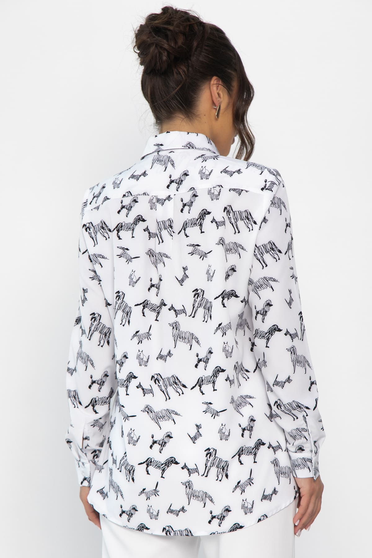 Рубашка Надель (белая/собаки) Б13843-16М