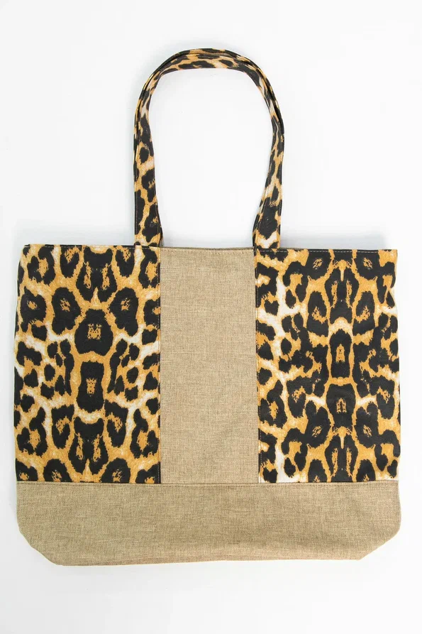 Сумка Шопер (бежевый/лео) СШ04