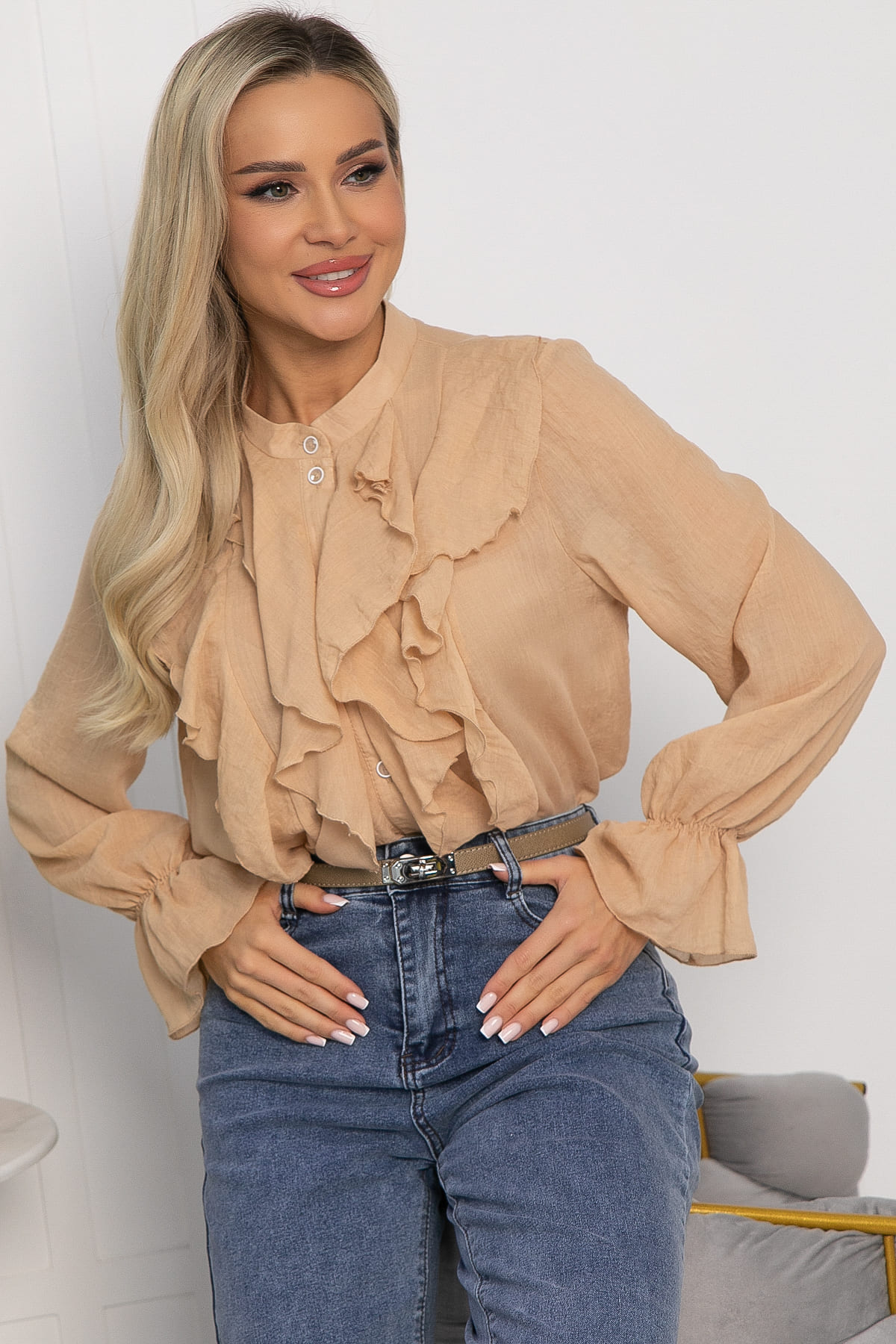 Блуза Розалинда (бежевая) Б13687-5М