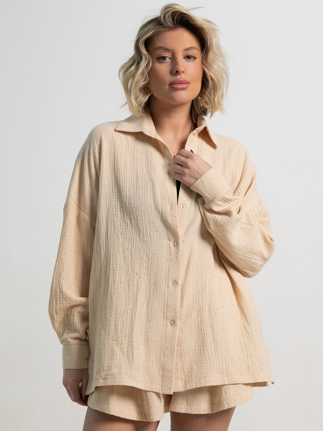 Костюм хлопковый Илария (бежевый) К15344-1М