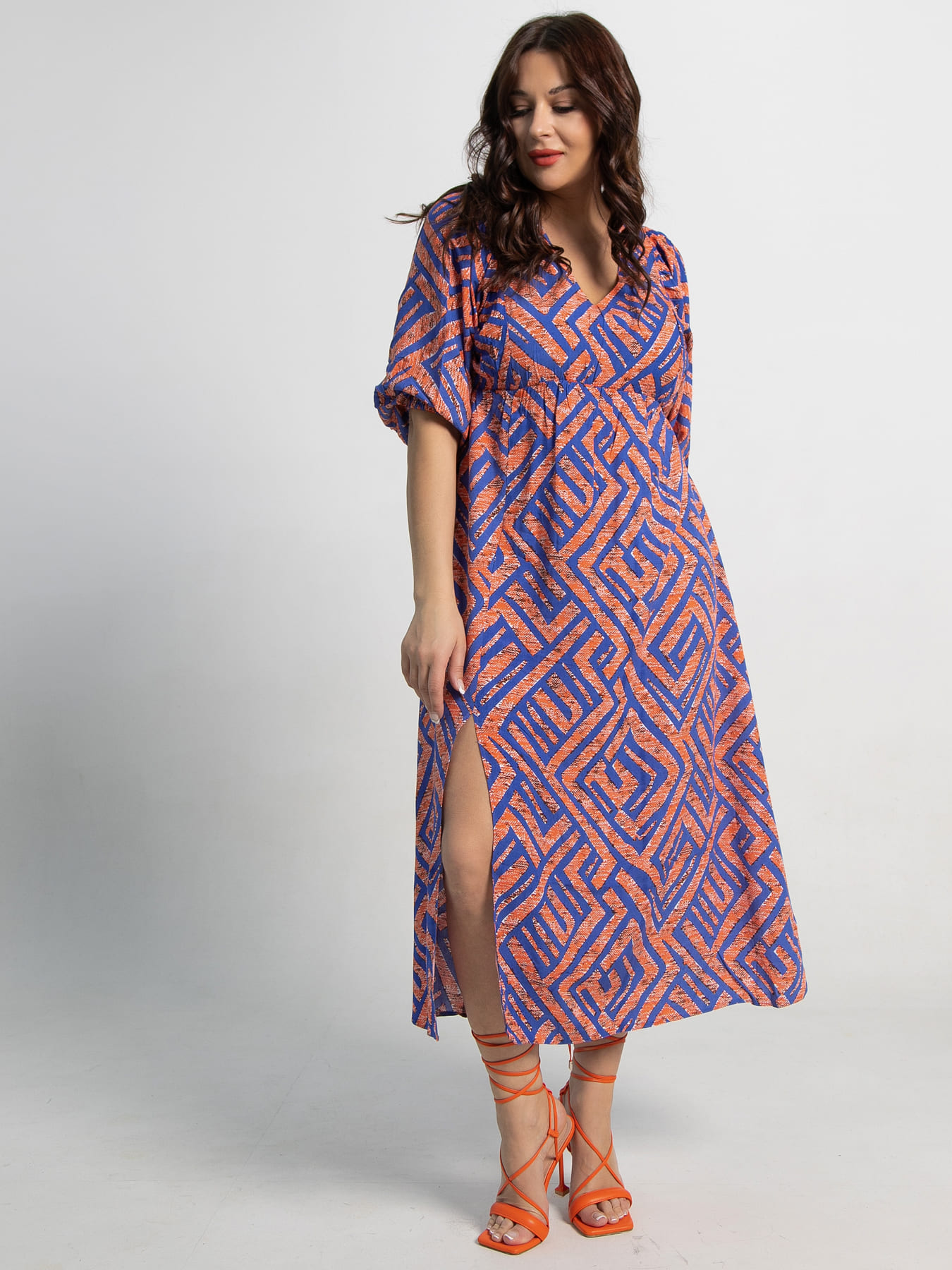 Платье Неповторимая (оранжевое) П15500-34М