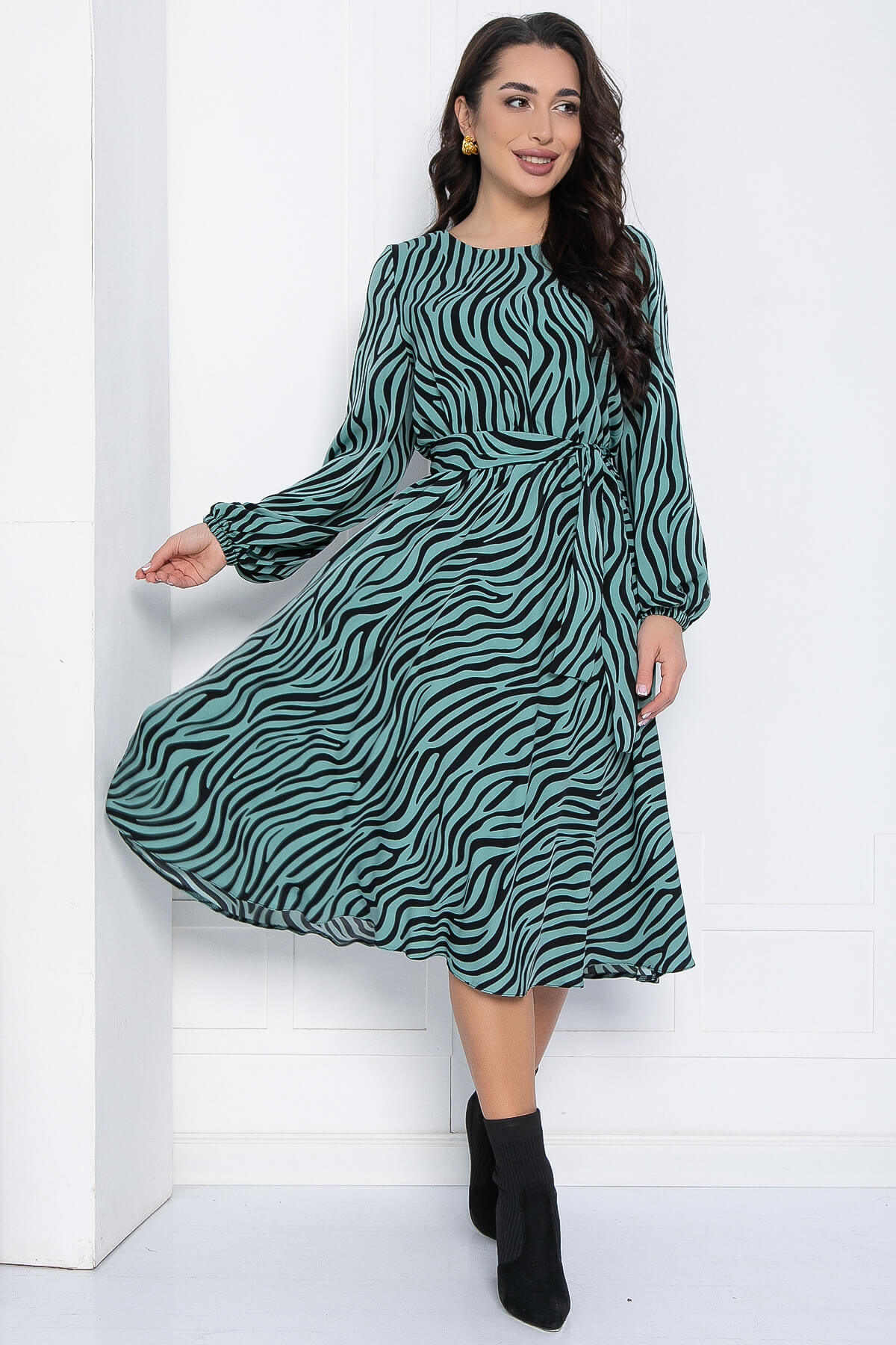 Платье Трепетная нежность (зеленое) П12538-8