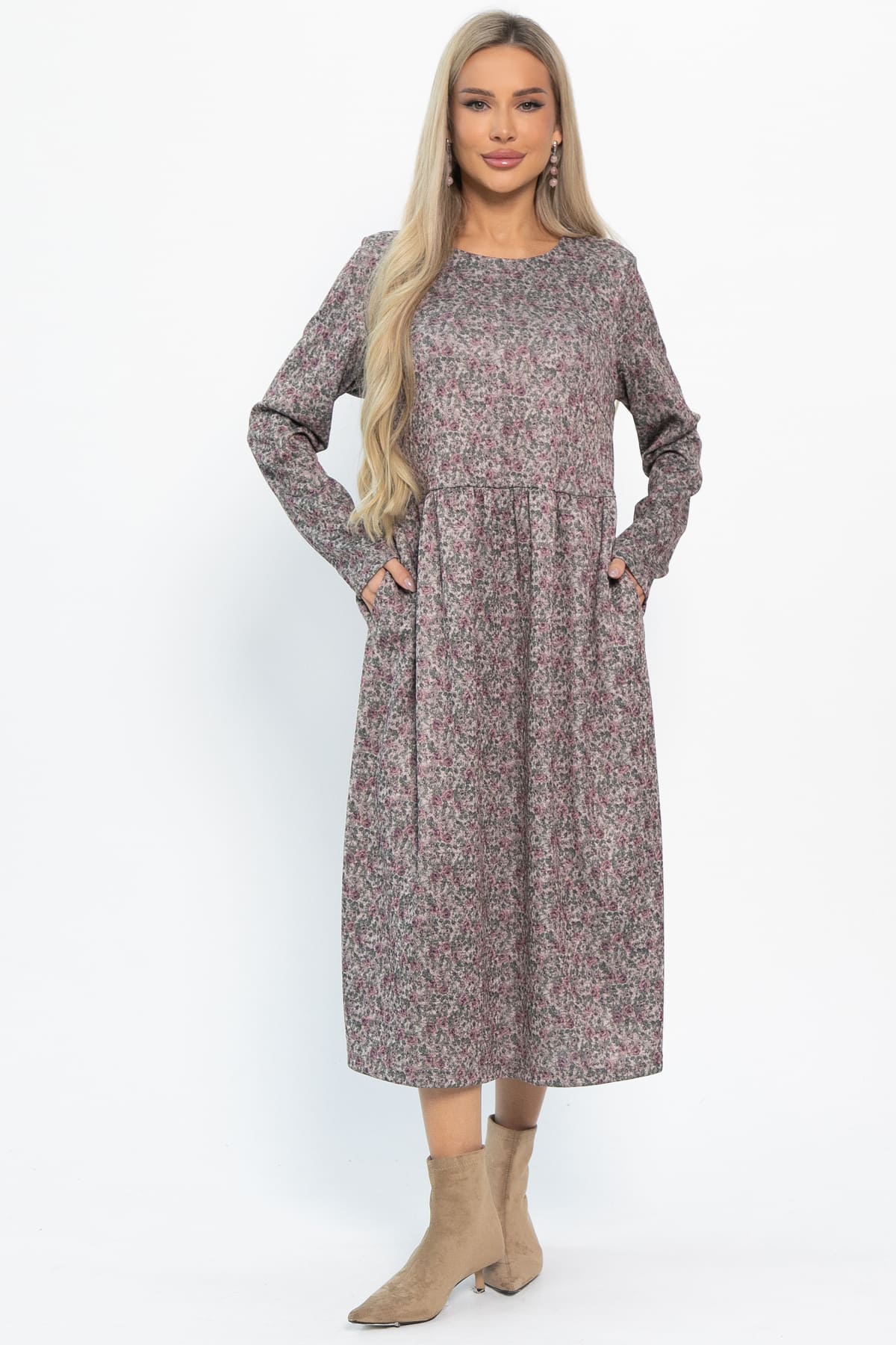 Платье Андреа (коричневое) П14852-25М