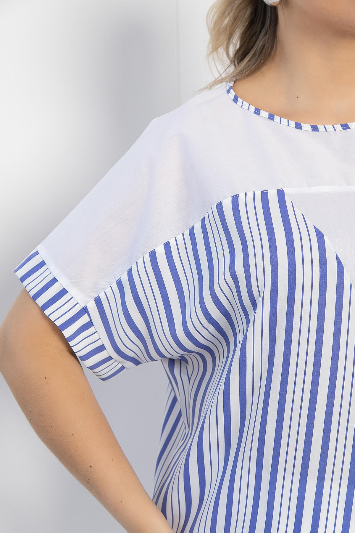 Блуза Амальгама (бело-сиреневая) Б12840-24М