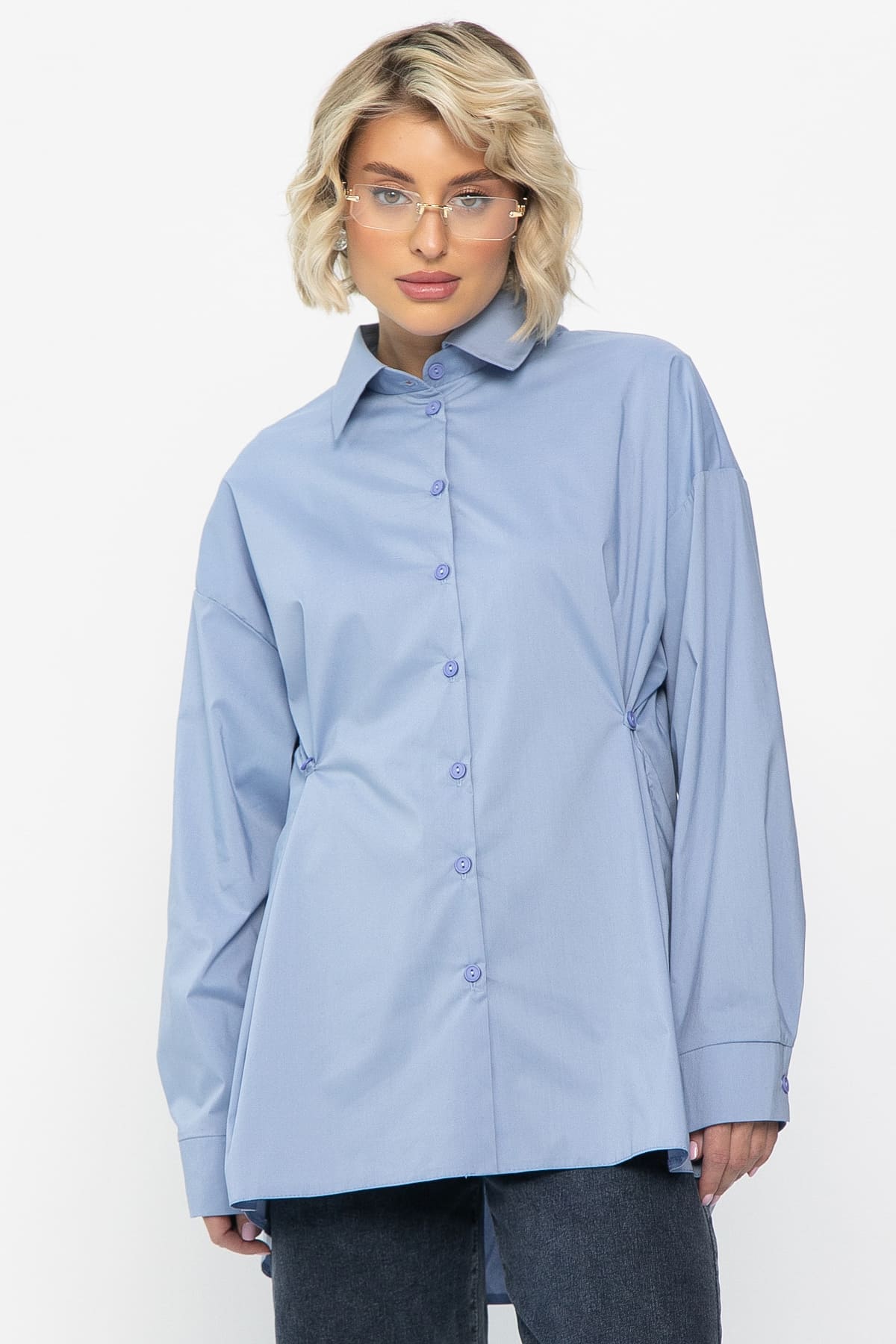 Рубашка Антария  (серо-голубая) Б14190-5М