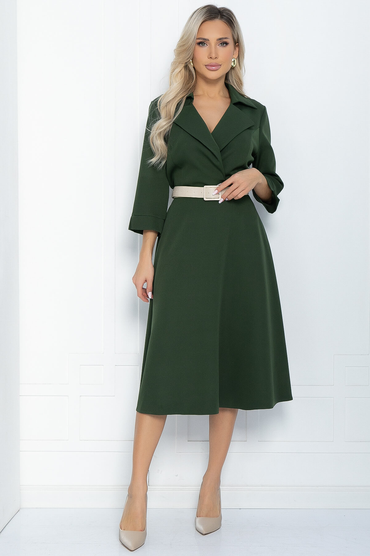 Платье Лесли (хаки) П12093