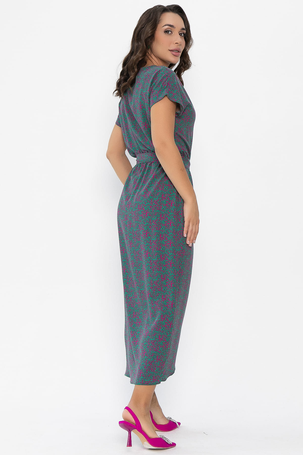 Платье Небесная симфония (зелено-розовое) П14082-12М