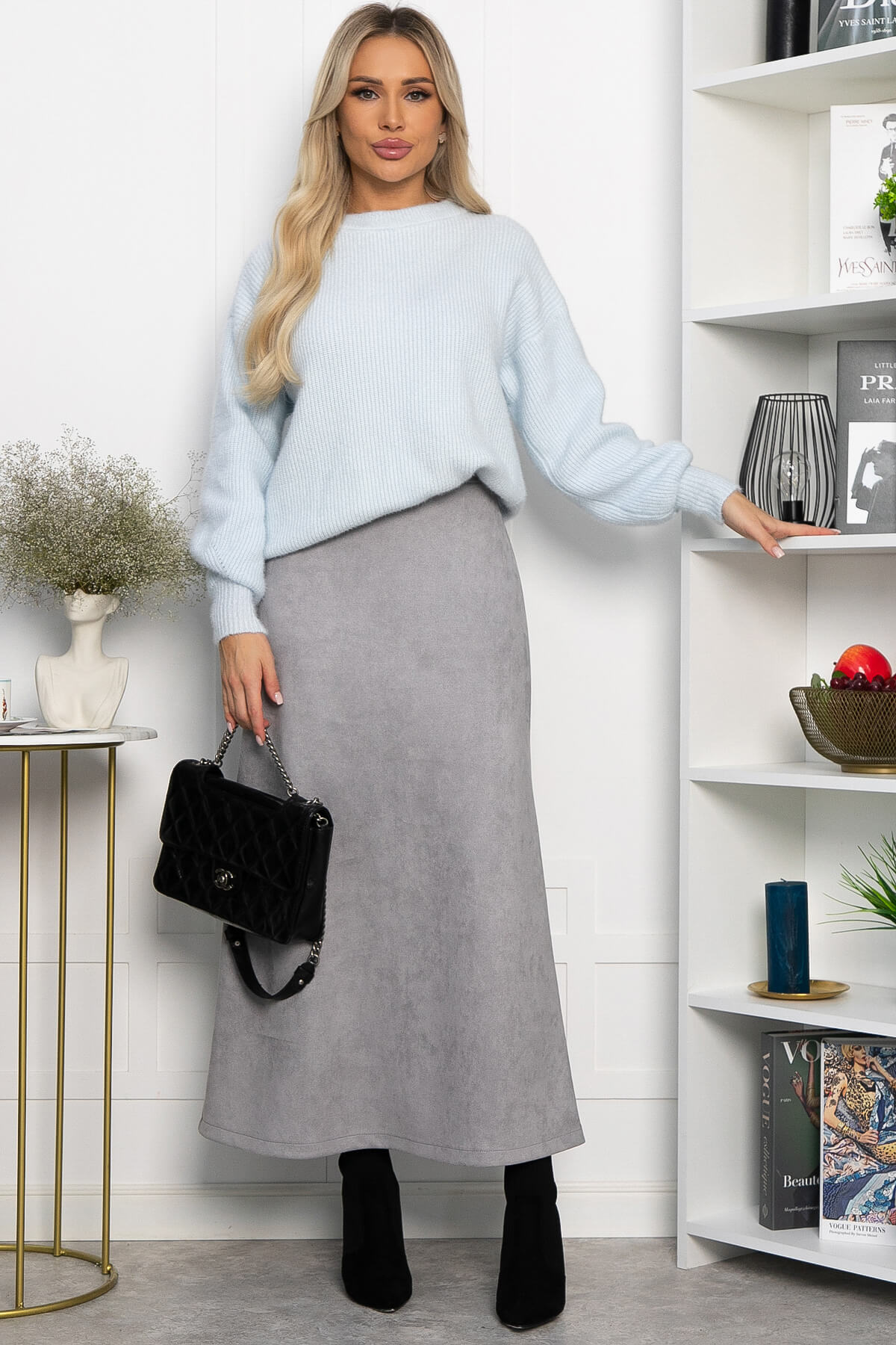 Юбка макси Алана (серая) Ю14255-6М