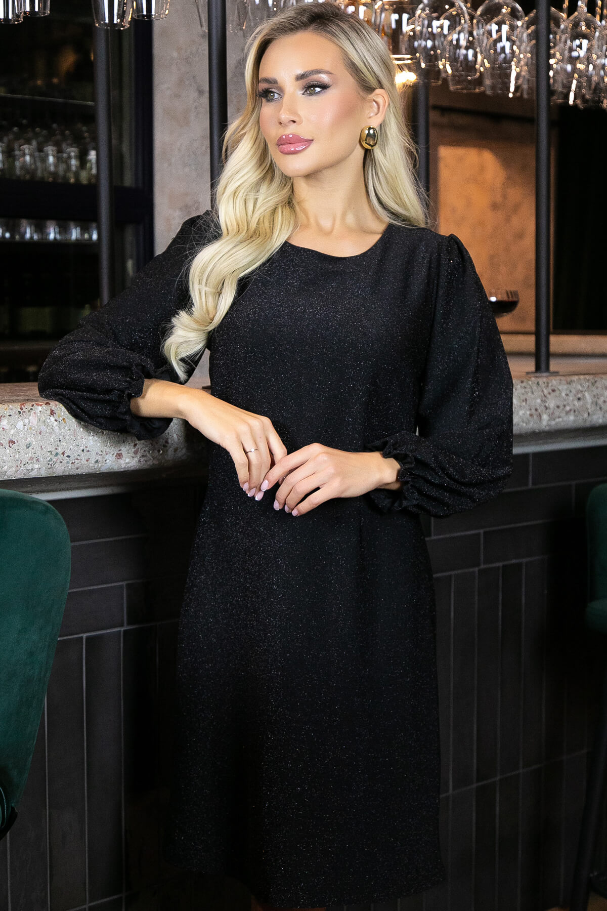 Платье Амелия (черное) П11589