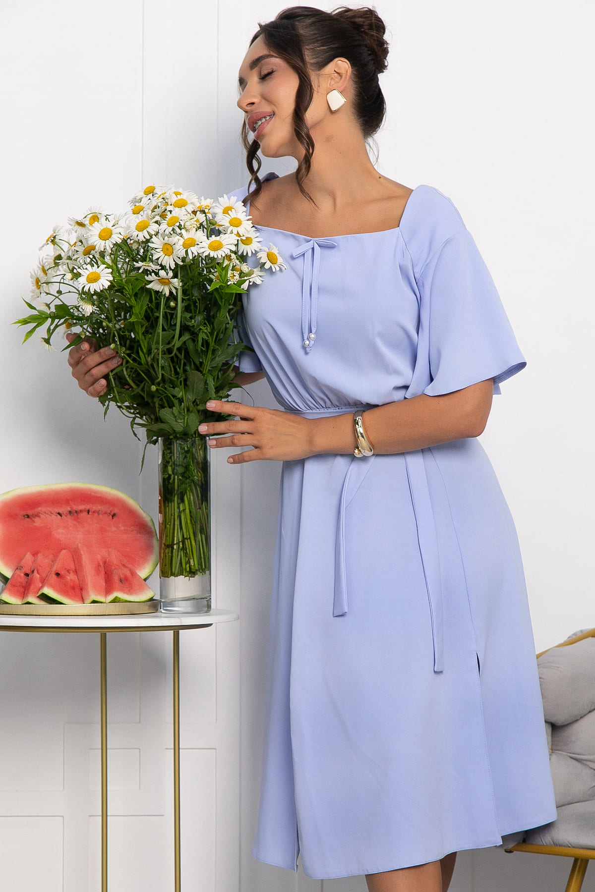 Платье Трепет любви (голубое) П13918-39М