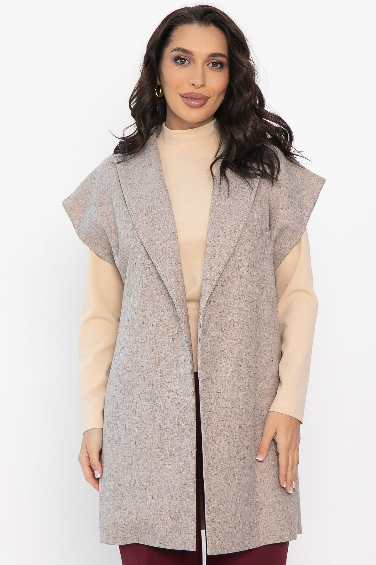 Жилет костюмный Жюлли (бежевый) Б14487-4М