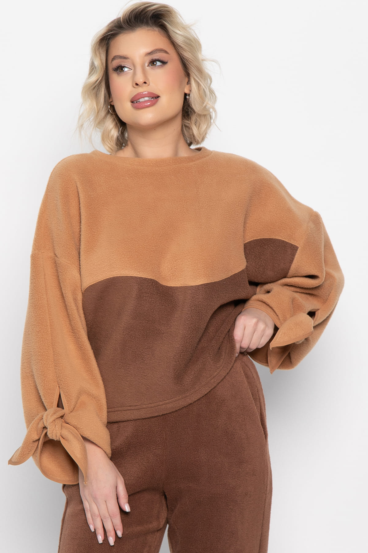 Костюм флисовый Уютный дуэт (шоколадный) К14966-10М