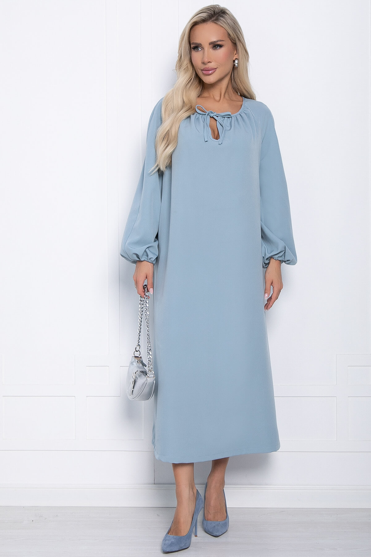 Платье Аура (голубое) П11075