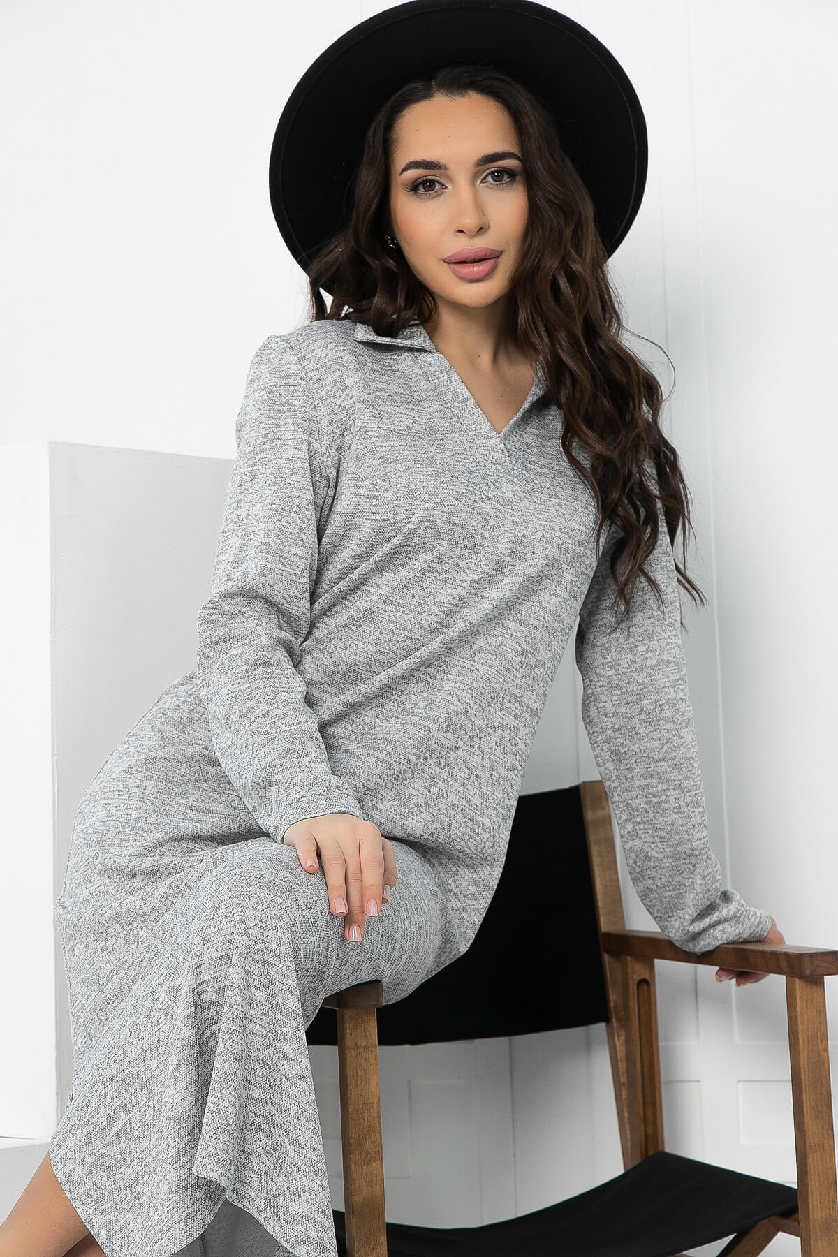 Платье Хьюстон (серое) П12816-30М