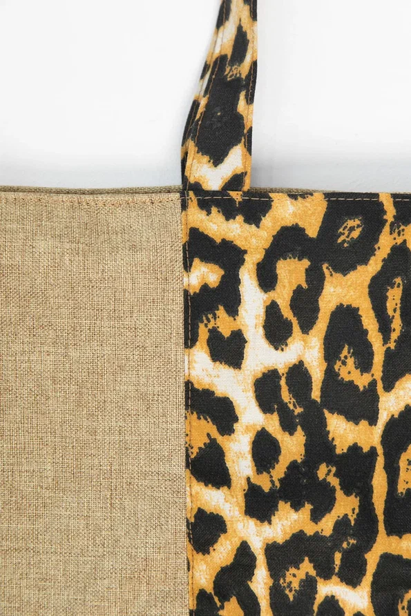 Сумка Шопер (бежевый/лео) СШ04