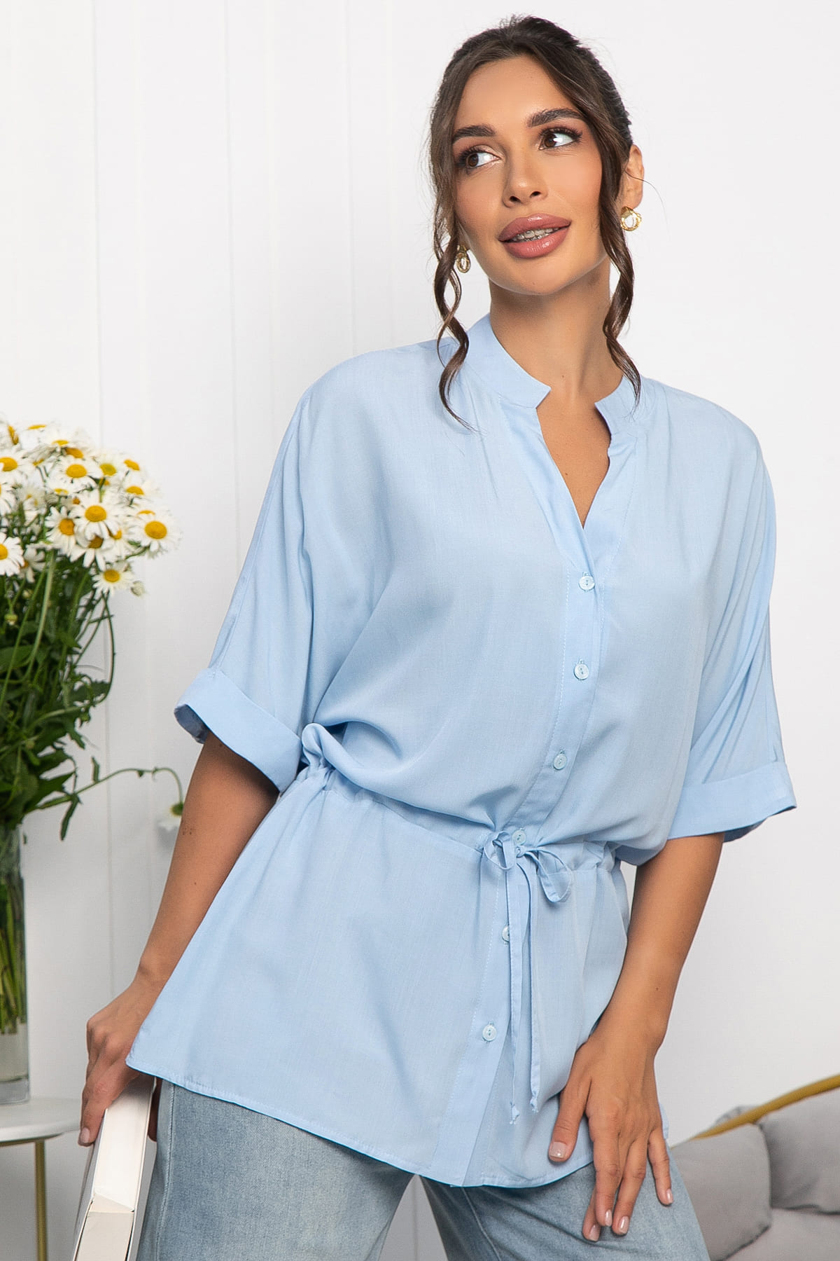 Блуза Мариша (голубая) Б13981-30М