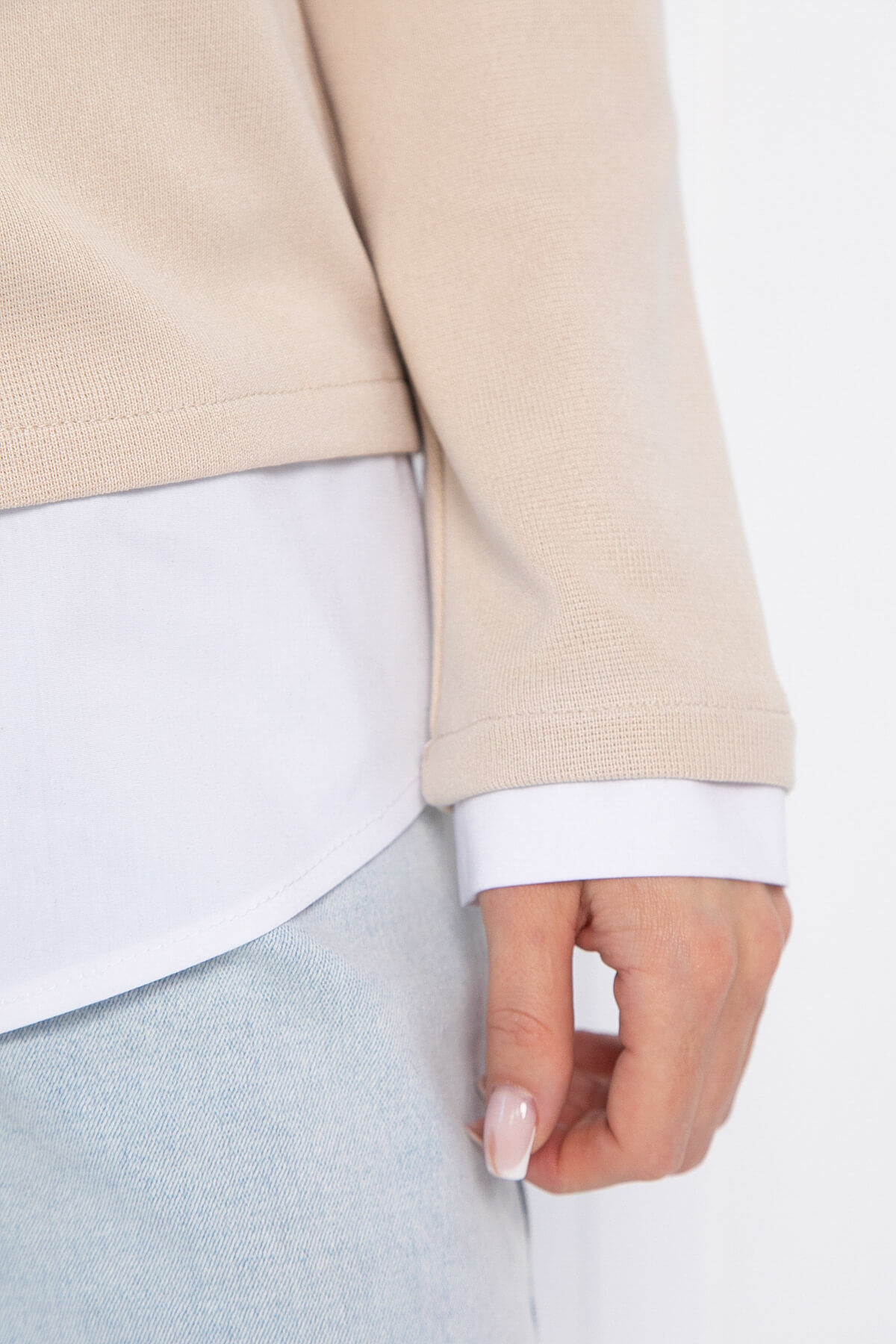 Пуловер На высоте (крем-брюле) Б12758-12М