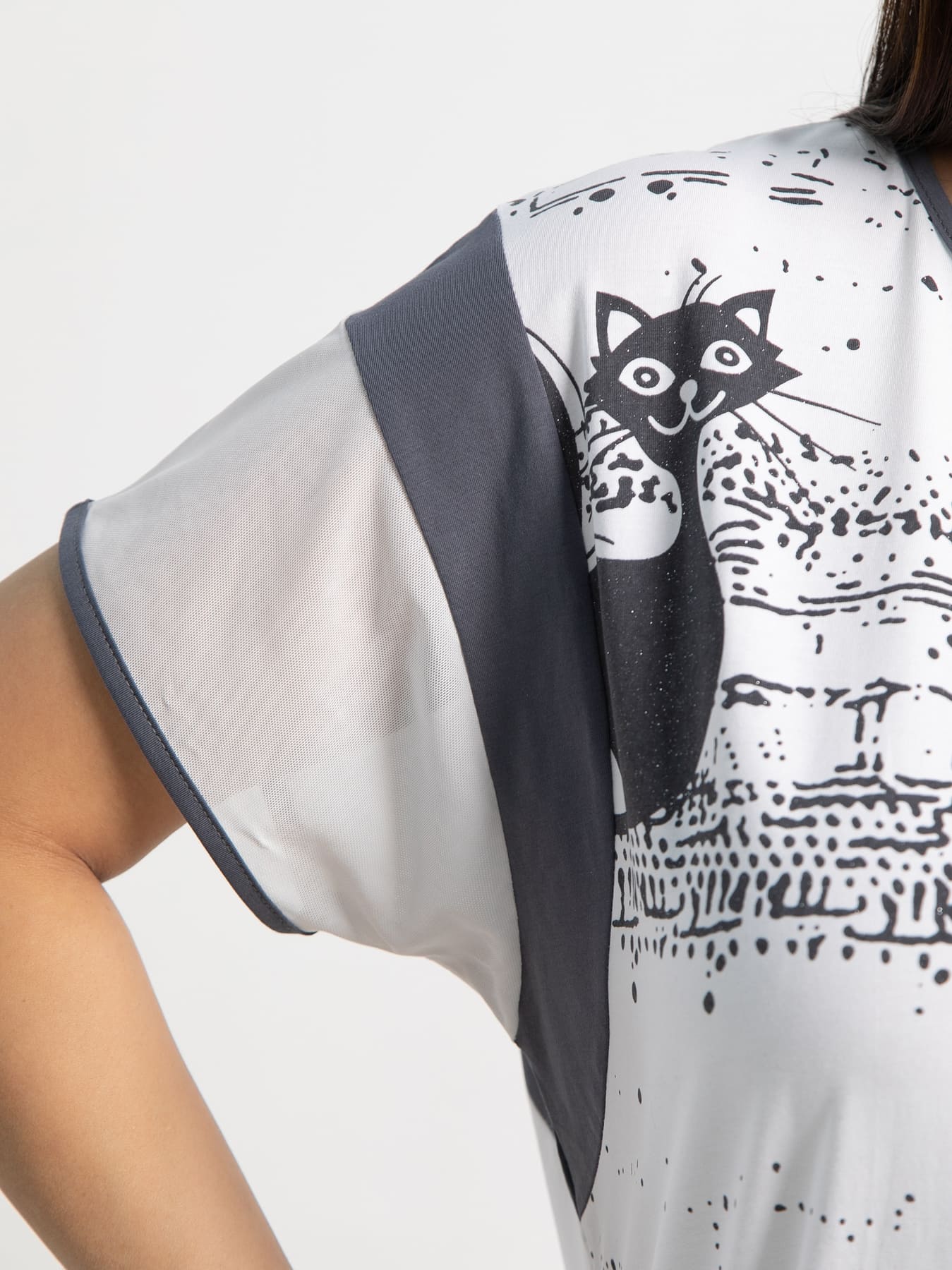 Блуза Алтея (белый/графит) Б15368-20М