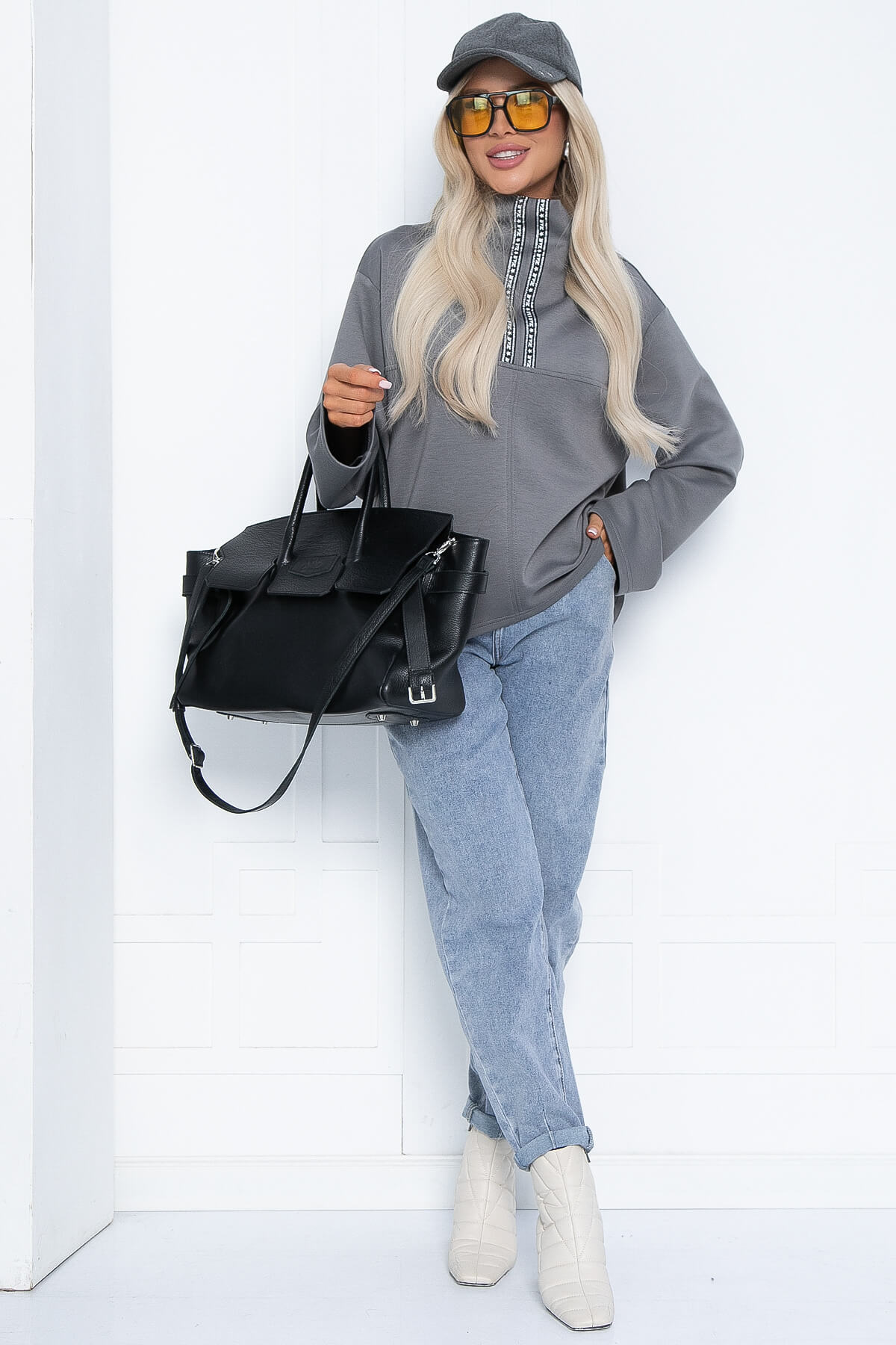 Свитшот Сати (серый) Б12553-7