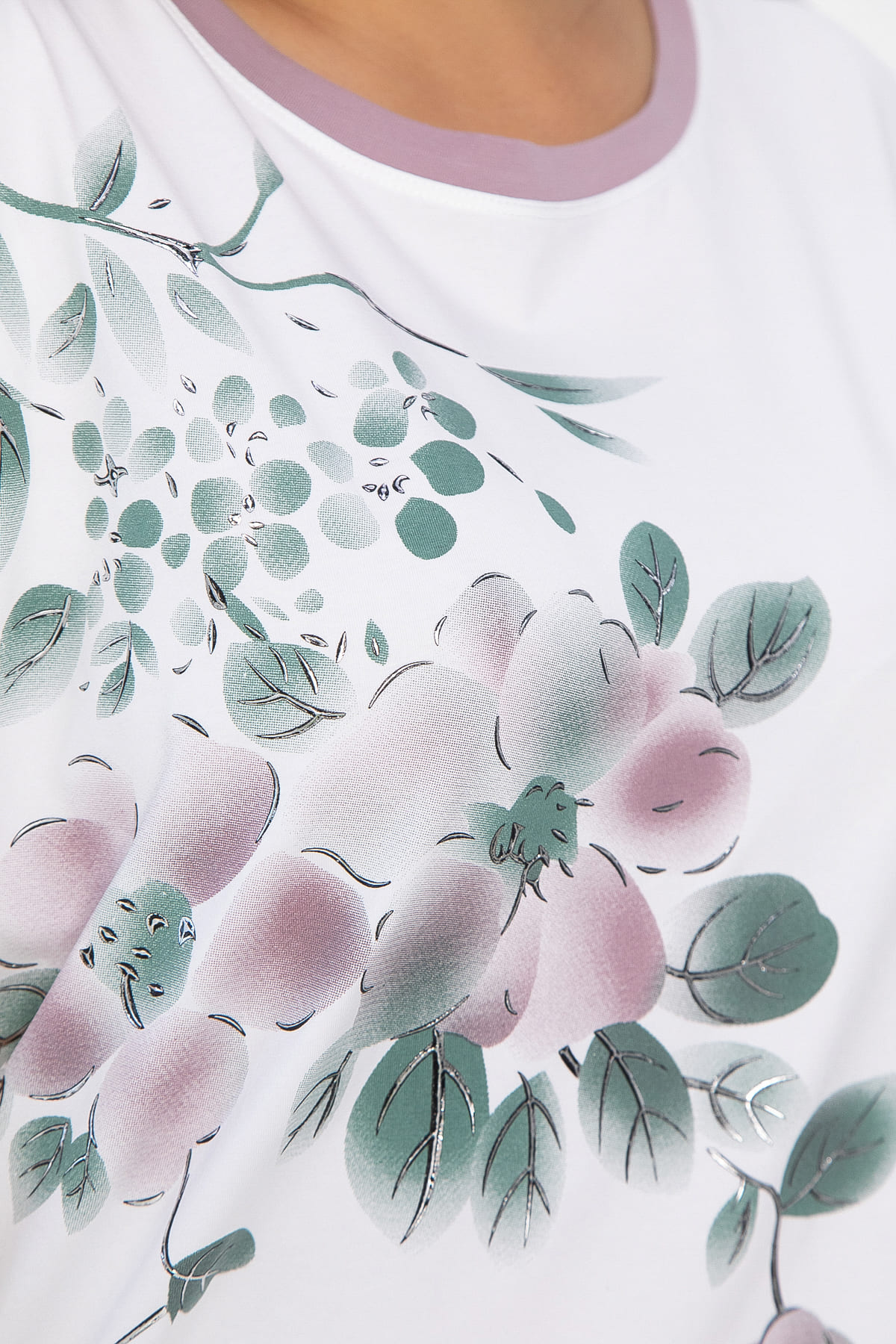 Блуза Далия (бело-сиреневая) Б13804-20М