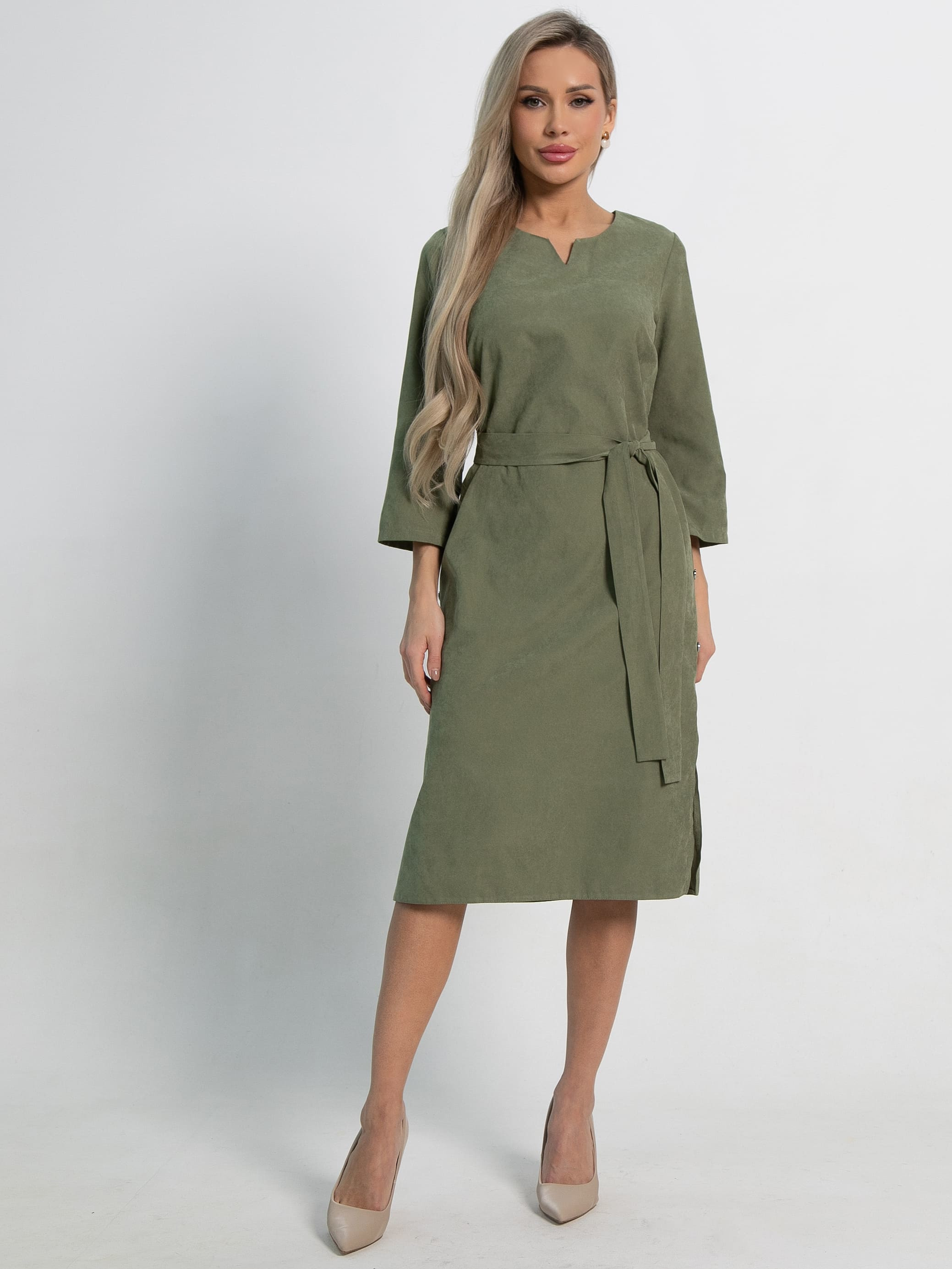 Платье Клодин (олива) П15179-4М