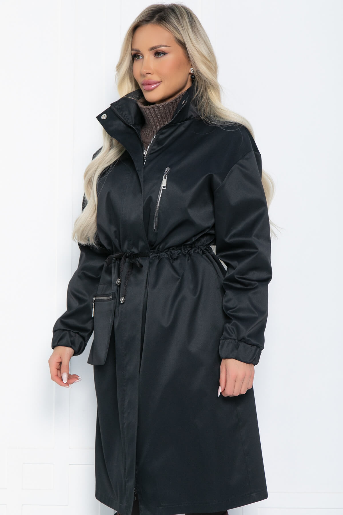 Плащ Весна близко (черный) Б12513-7