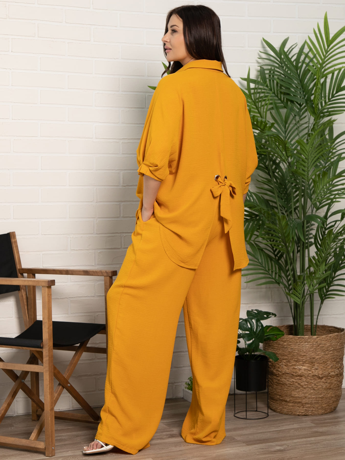 Костюм брючный Амира (горчица) К15590-27М