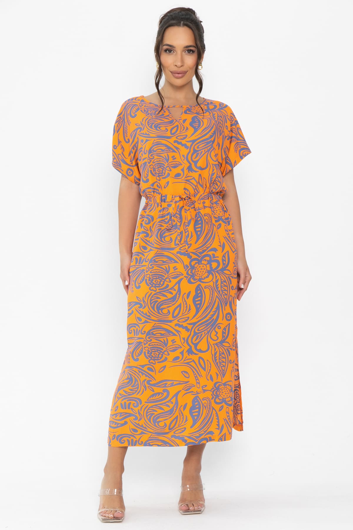 Платье Вистерия (оранжевое) П13947-5М