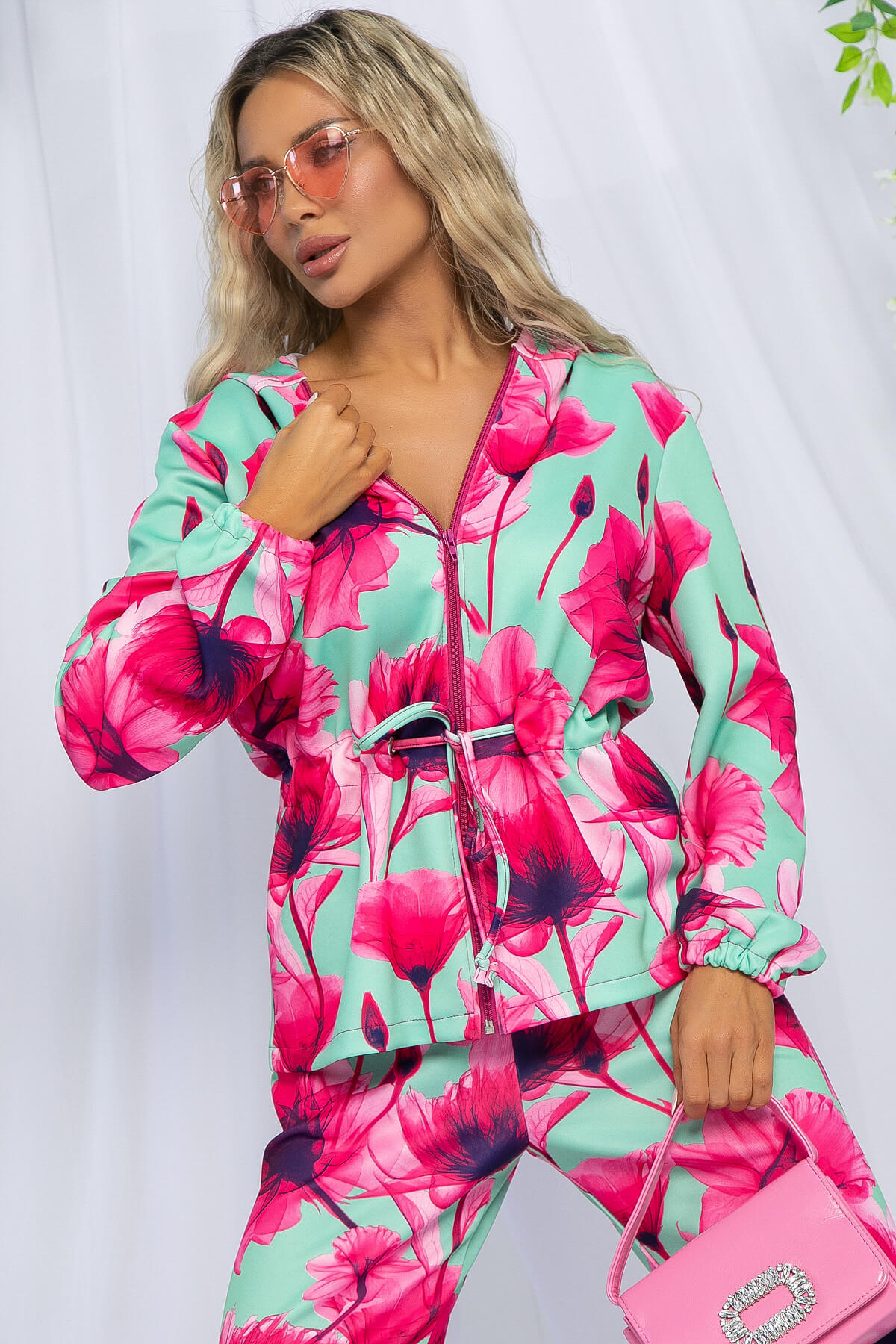 Костюм Бомба стиля (розово-мятный) К13142-6М