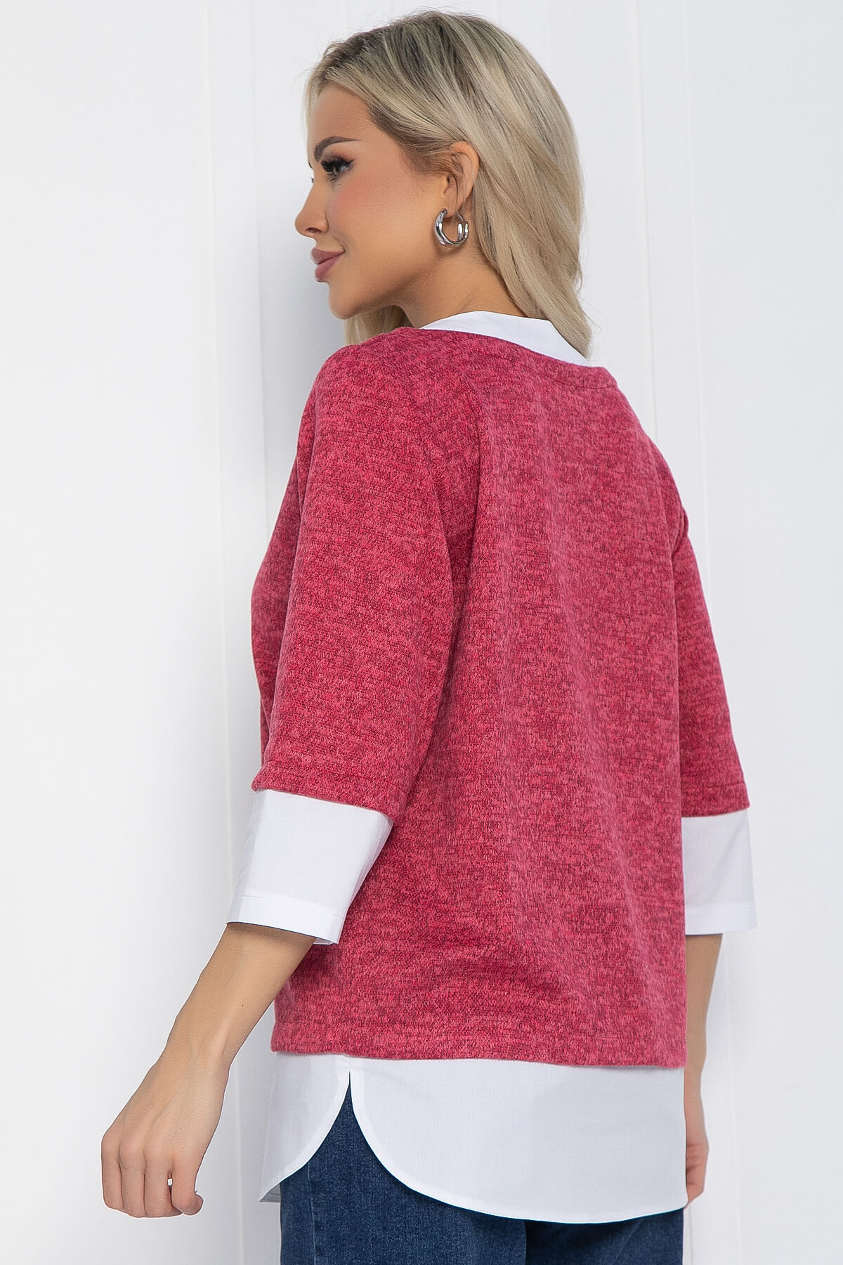 Джемпер Нежный акцент (коралловый) Б12617-4