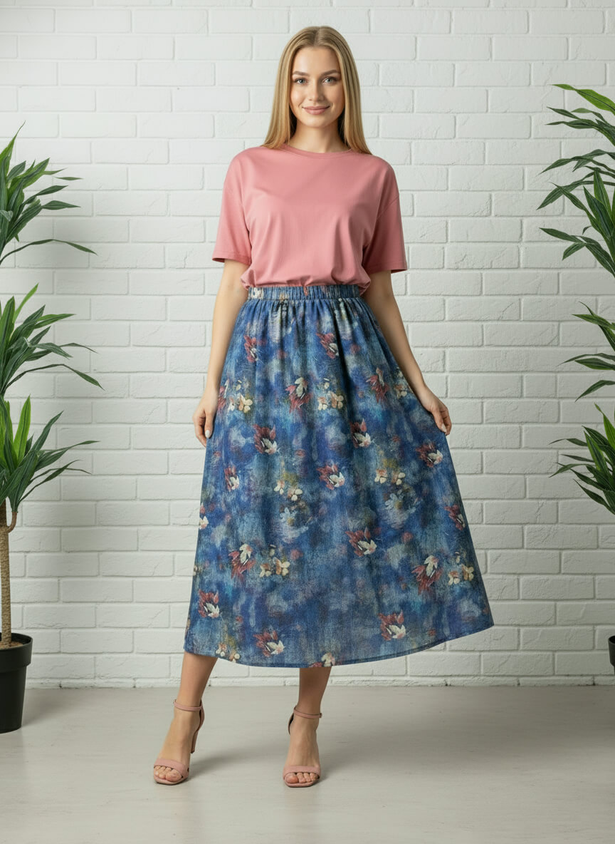 Юбка Льюис (синяя) Ю15574-10М