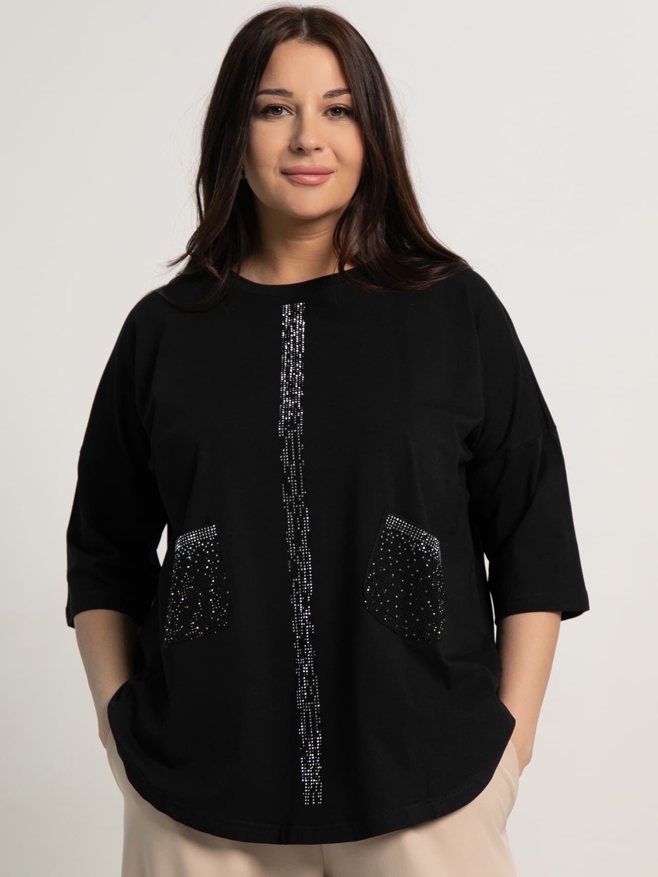Блуза Магнит (черная) Б15442-24М