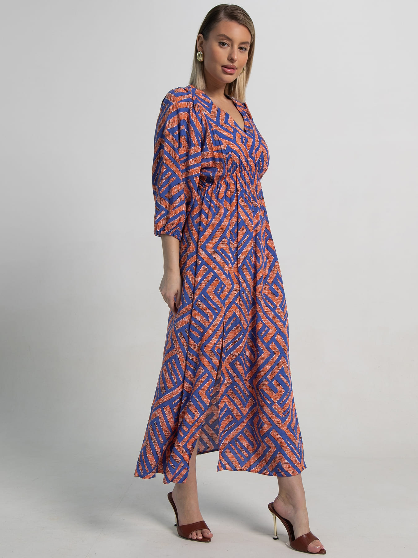 Платье Неповторимая (оранжевое) П15500-34М