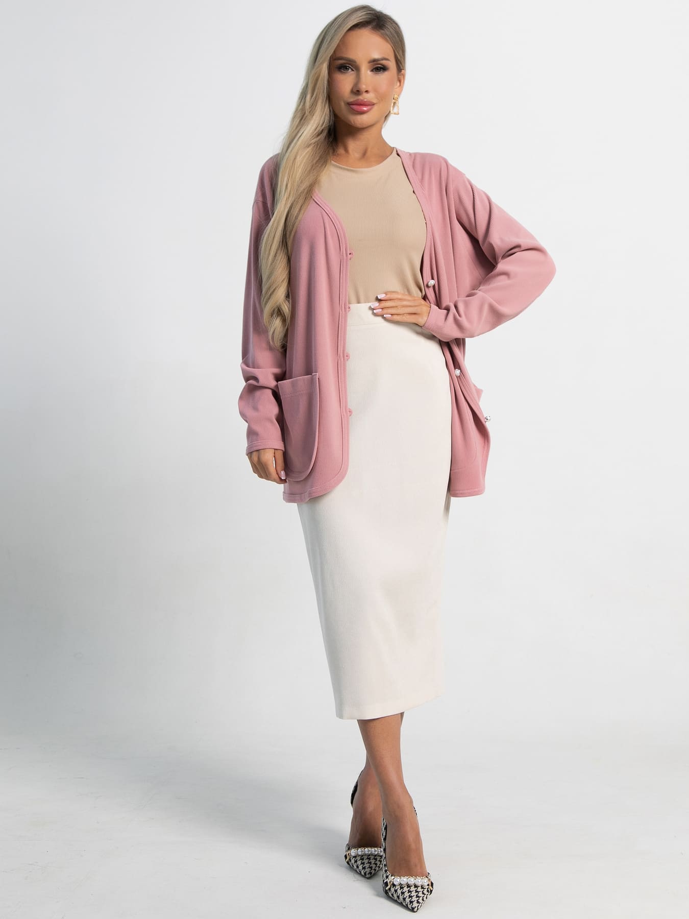 Кардиган Келли (пудра) Б15350-39М