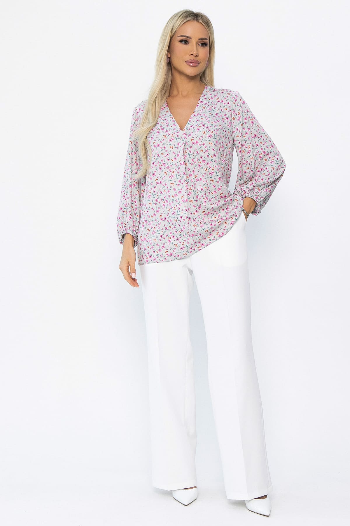 Блуза Пралине (серая) Б13842-6М