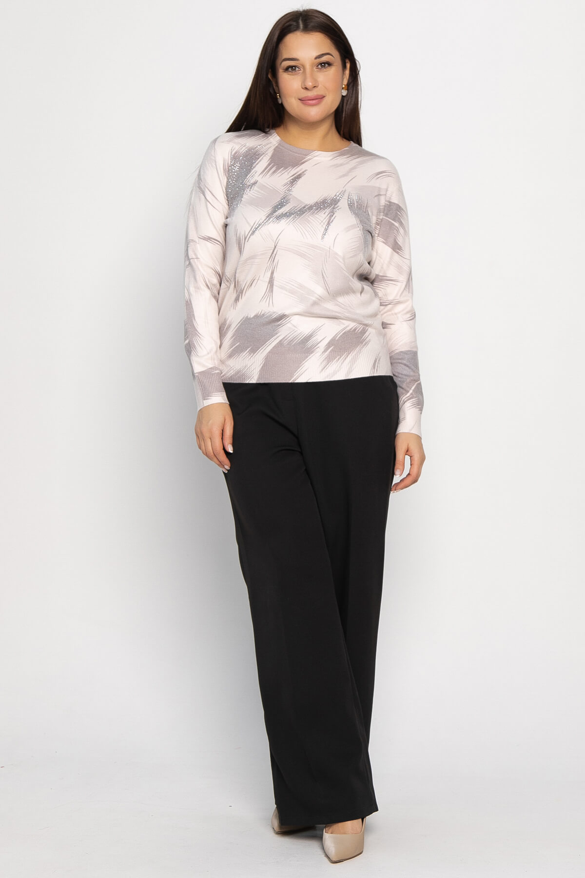 Лонгслив Акцент (серо-бежевая) Б14958-18М