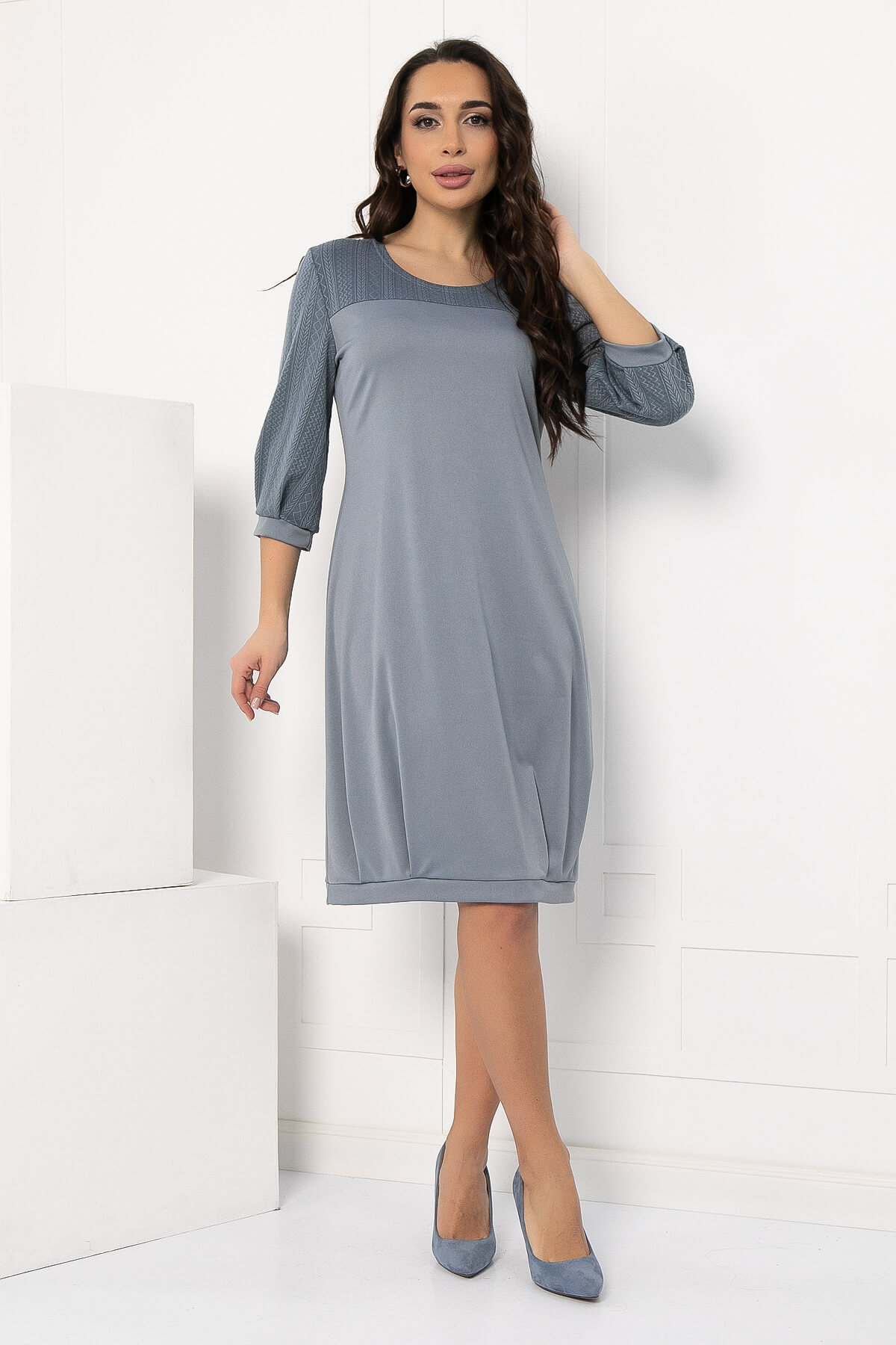 Платье Бостон (серое) П12825-10М