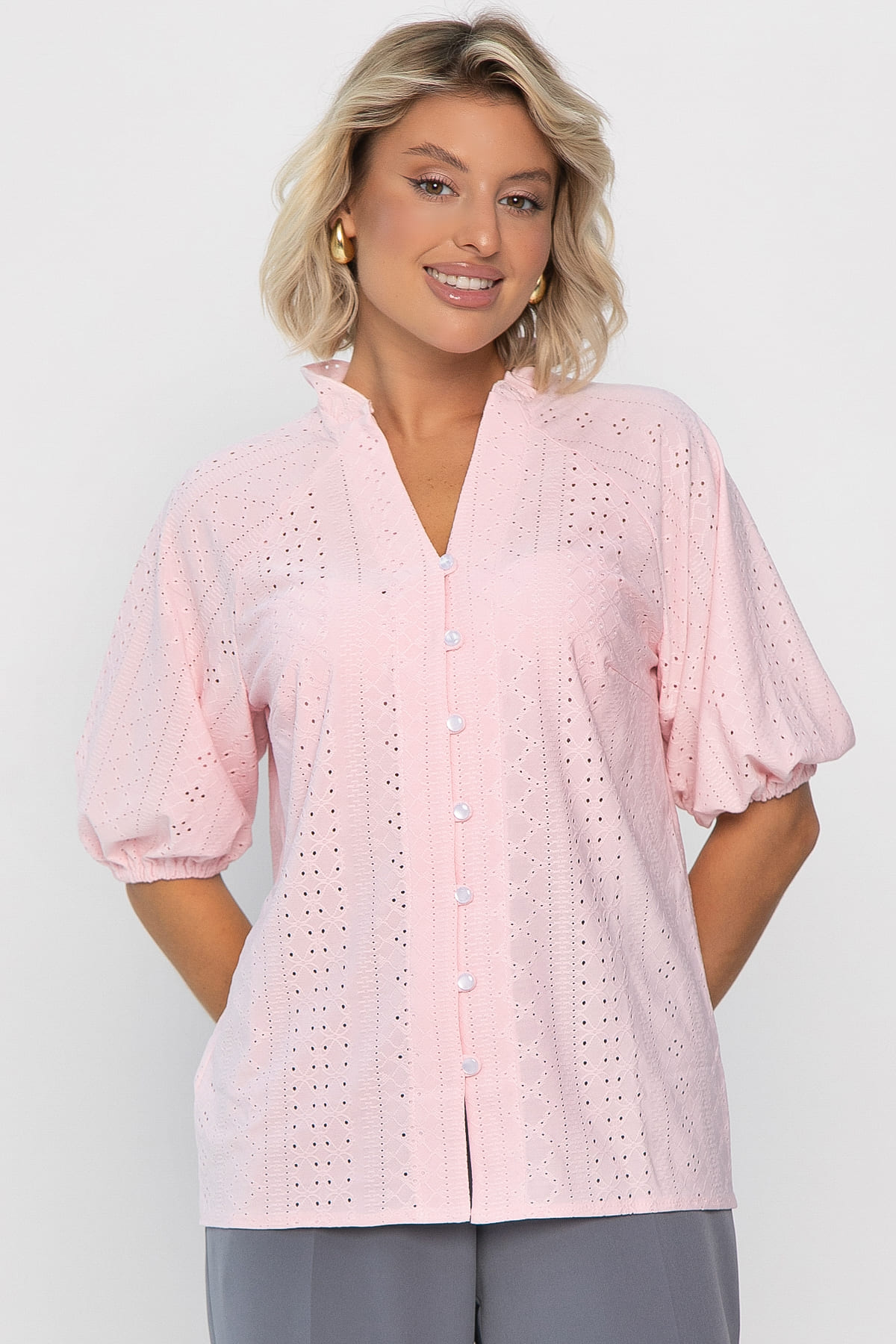 Блуза Люция (розовый пломбир) Б14181-45М