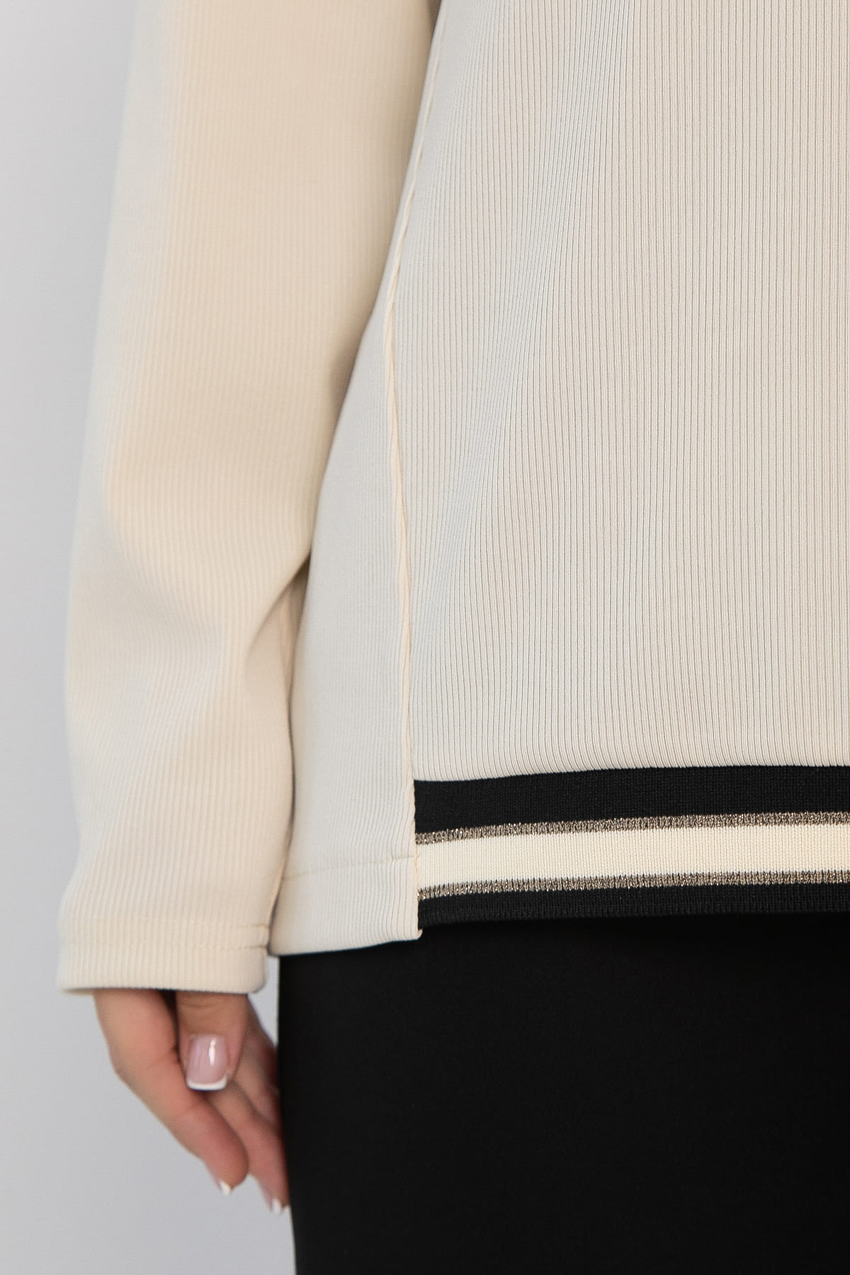 Джемпер трикотажный Камилла (бежевый) Б14453-5М