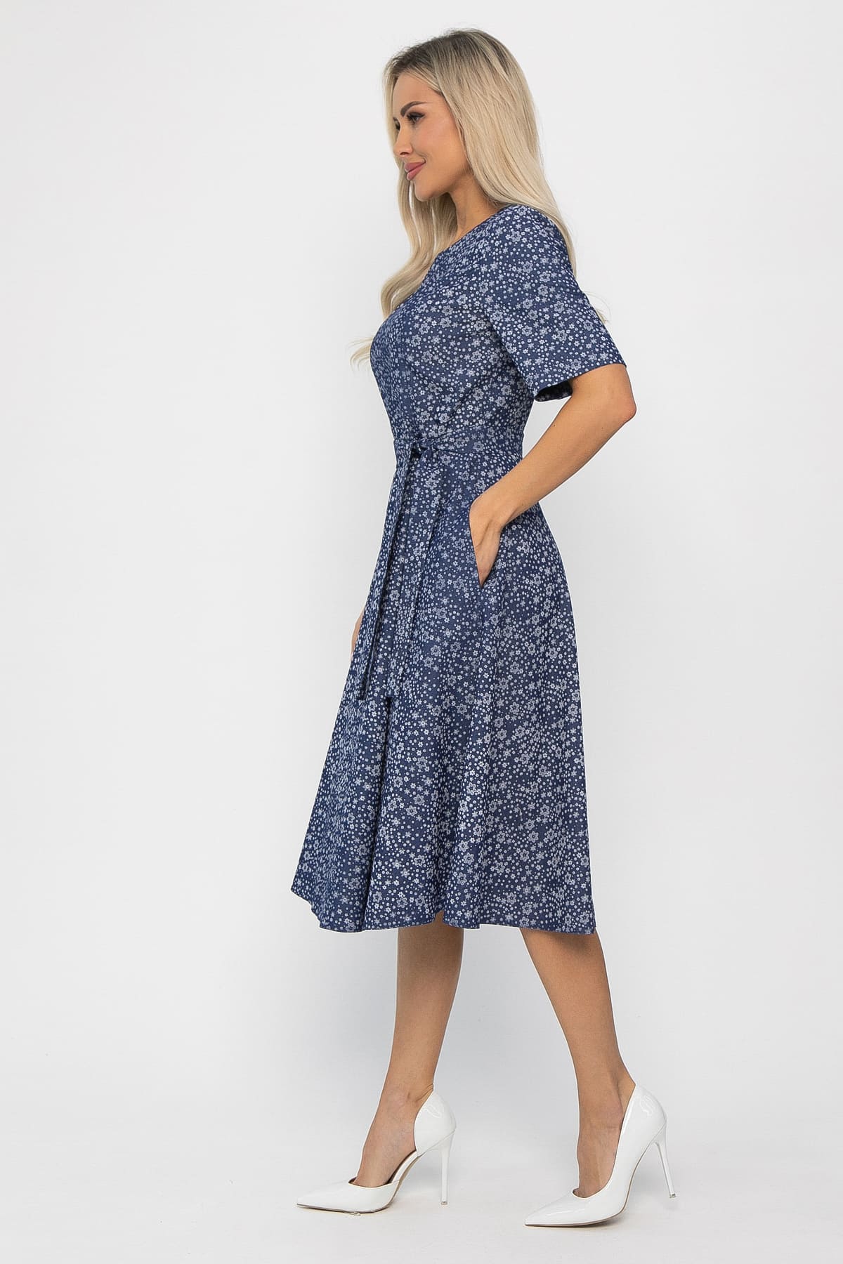 Платье Стиляги (синее) П13741-16М