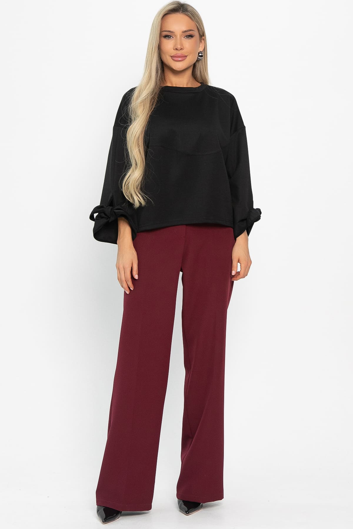 Джемпер с завязками Твист (черный) Б14866-10М