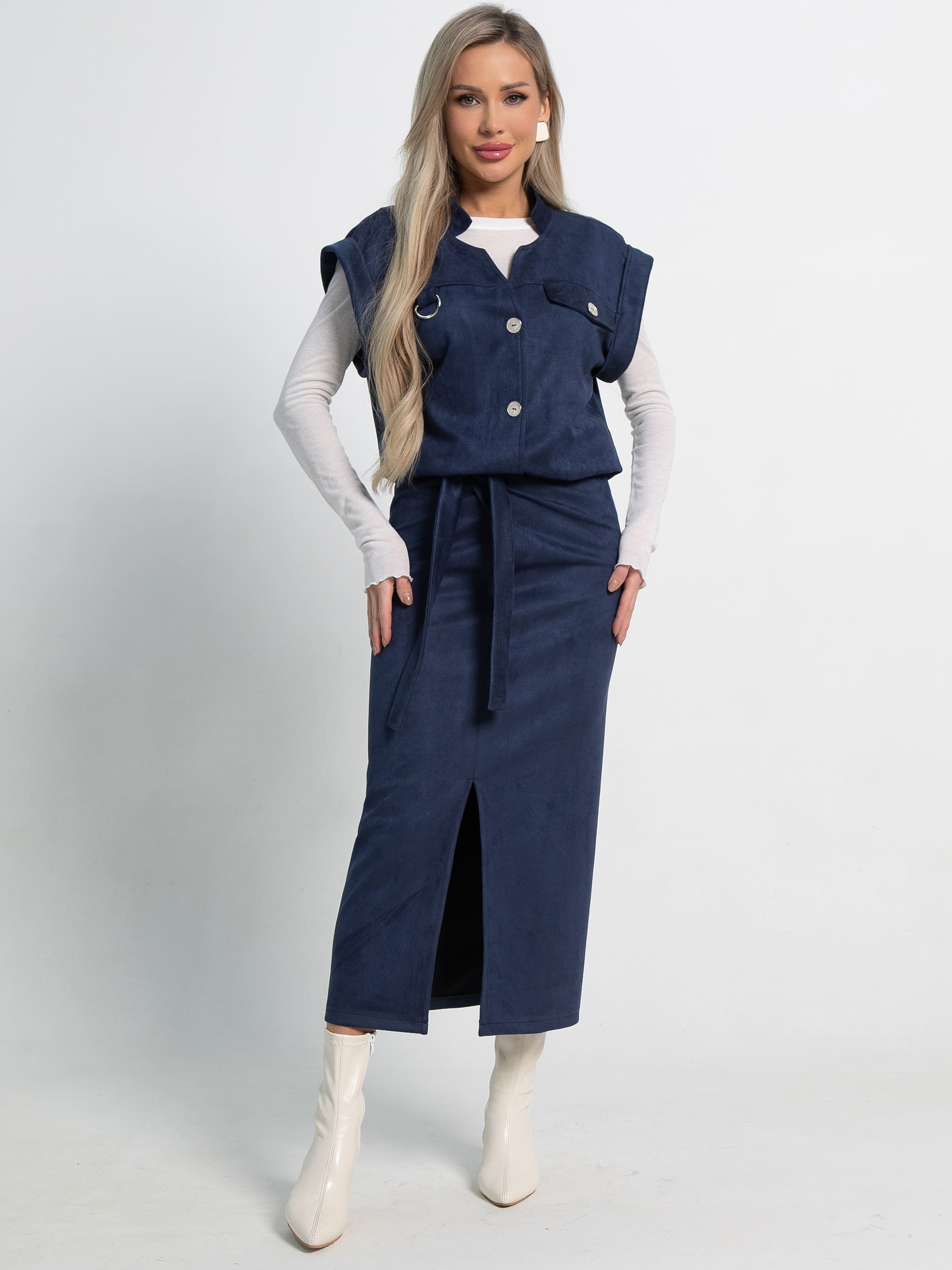 Юбка Мэддис (синяя) Ю15034-39М