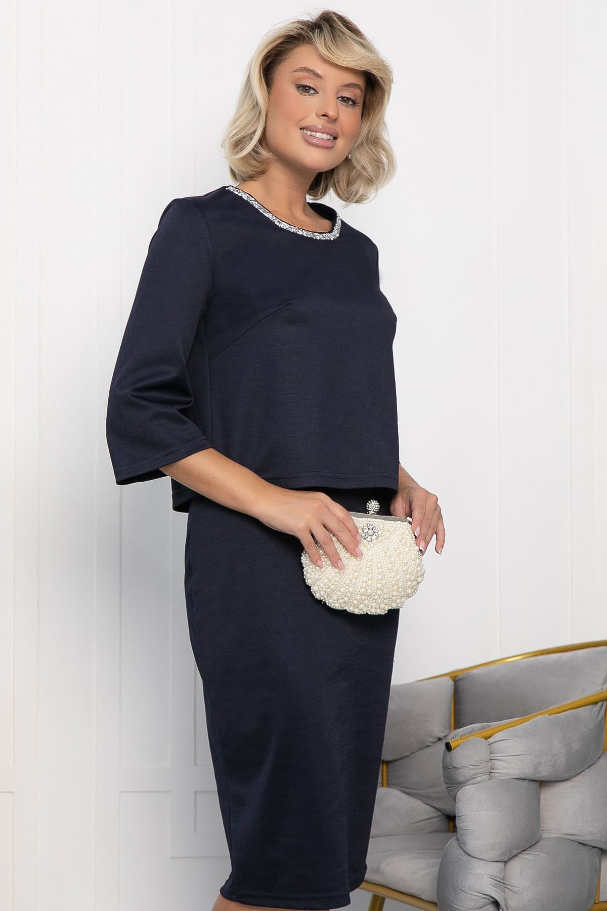 Костюм Леди люкс (синий) К14047-10М