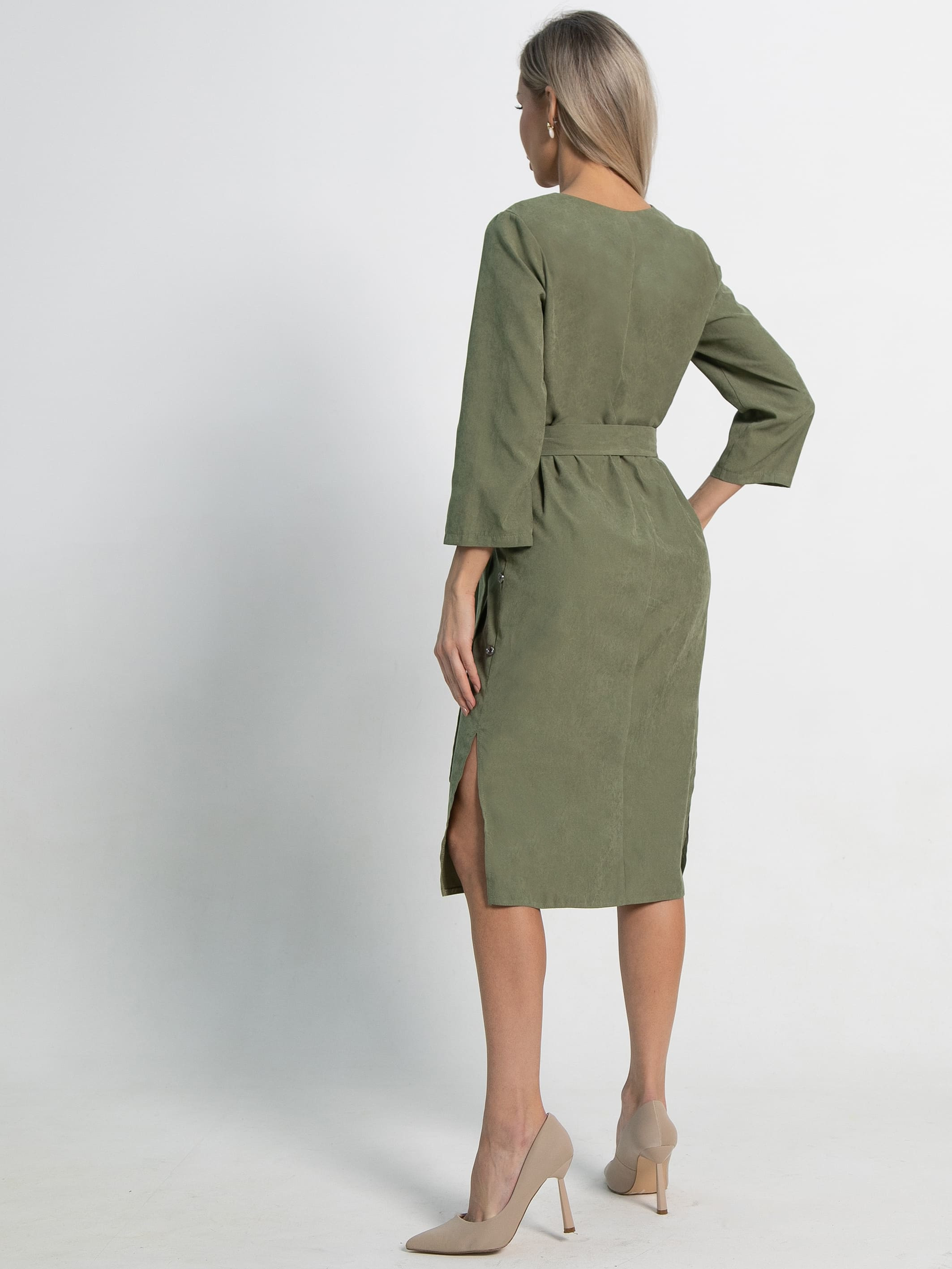 Платье Клодин (олива) П15179-4М