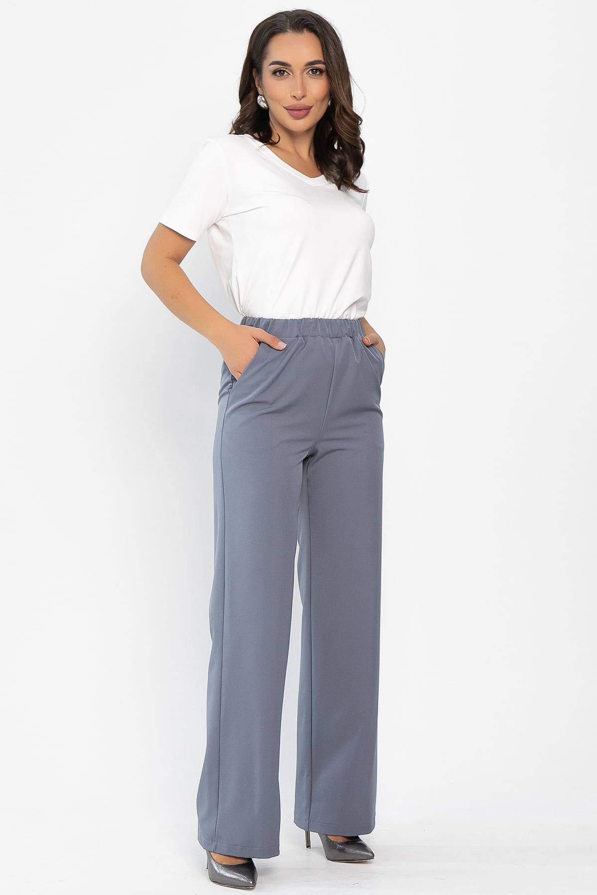 Брюки Бристоль (серо-голубые) Б14149-12М