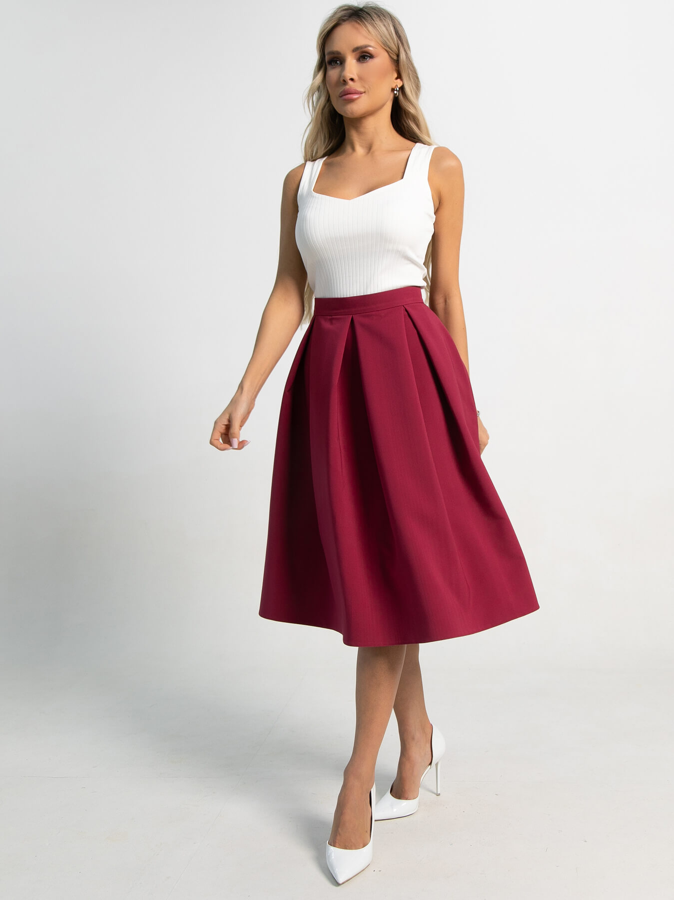 Юбка Санрайз (бордовая) Ю15558-3М