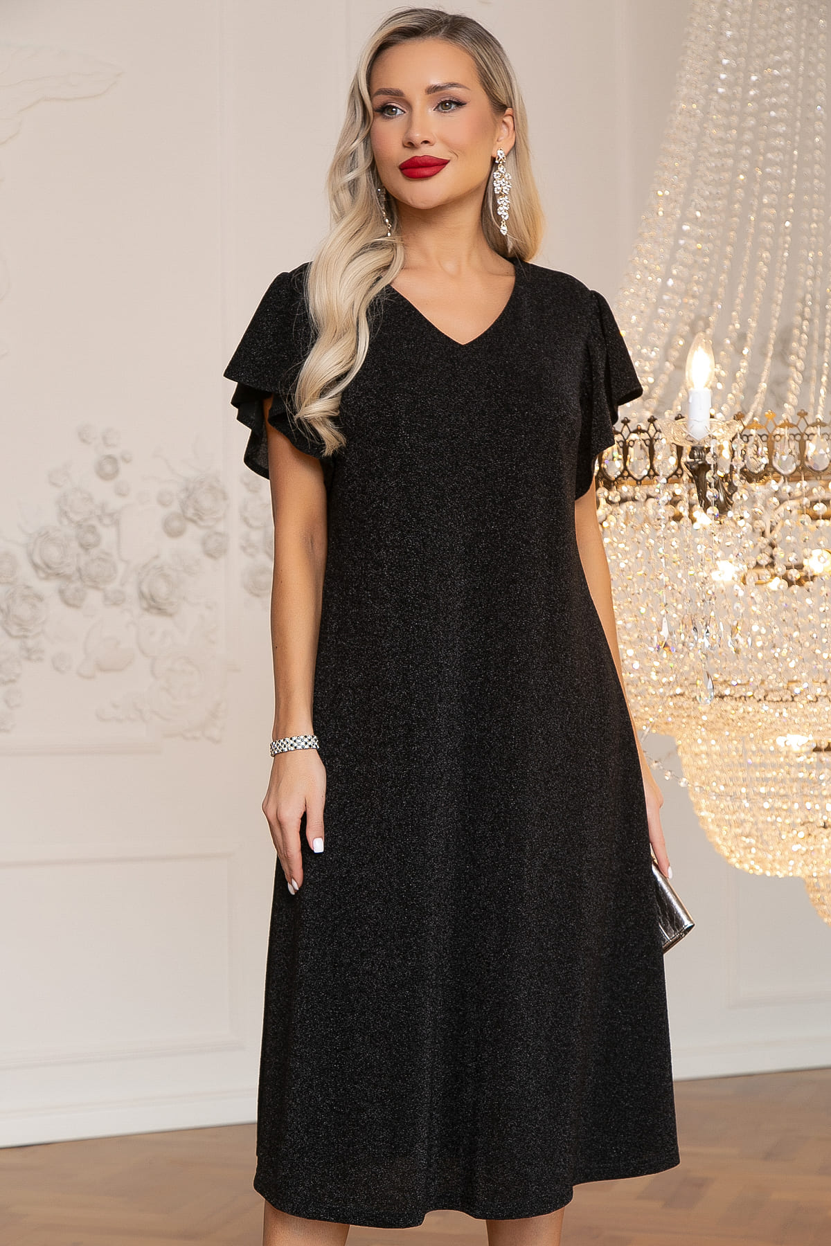 Платье вечернее Мелодия любви (черное) П14494-4М